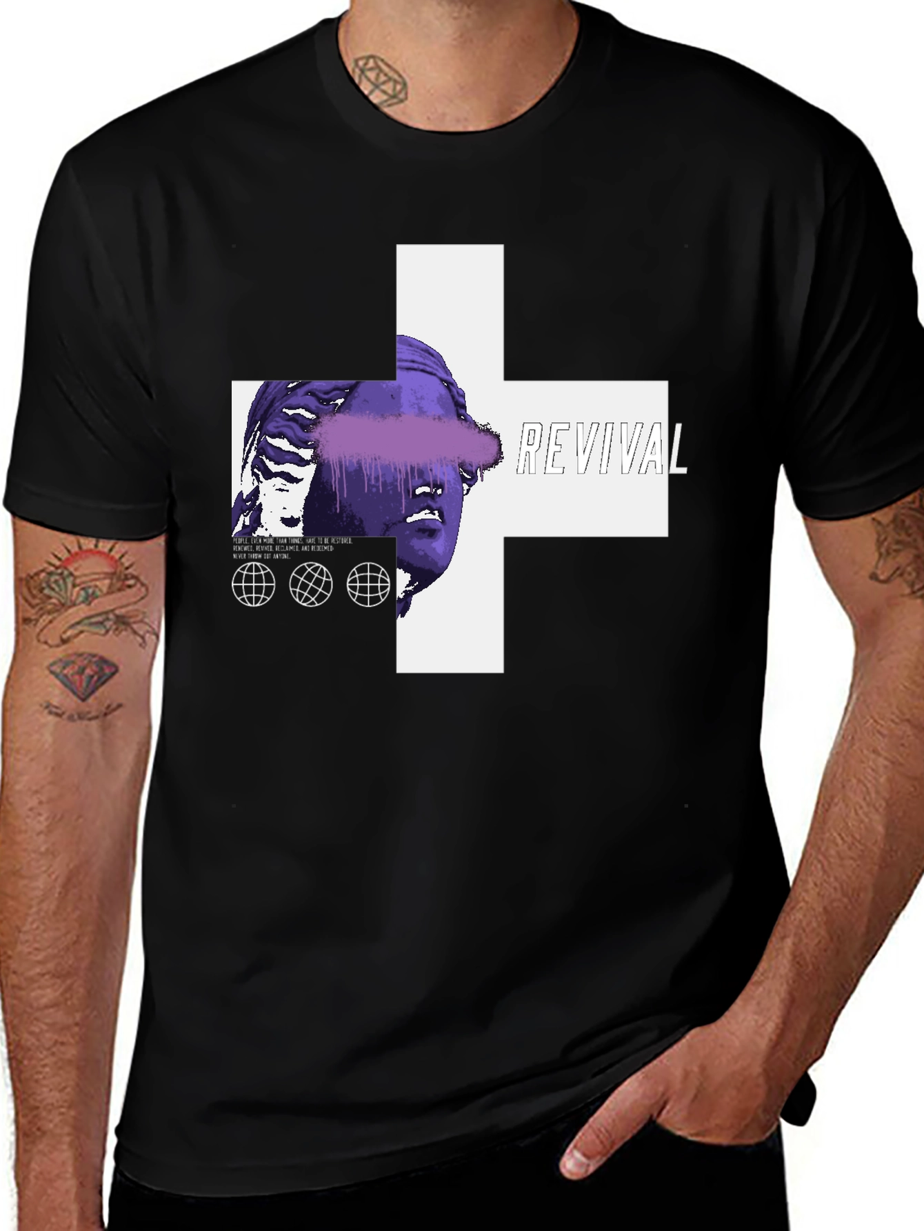 Variant 29 of Revival Graphic Print Crew Neck T-Shirt