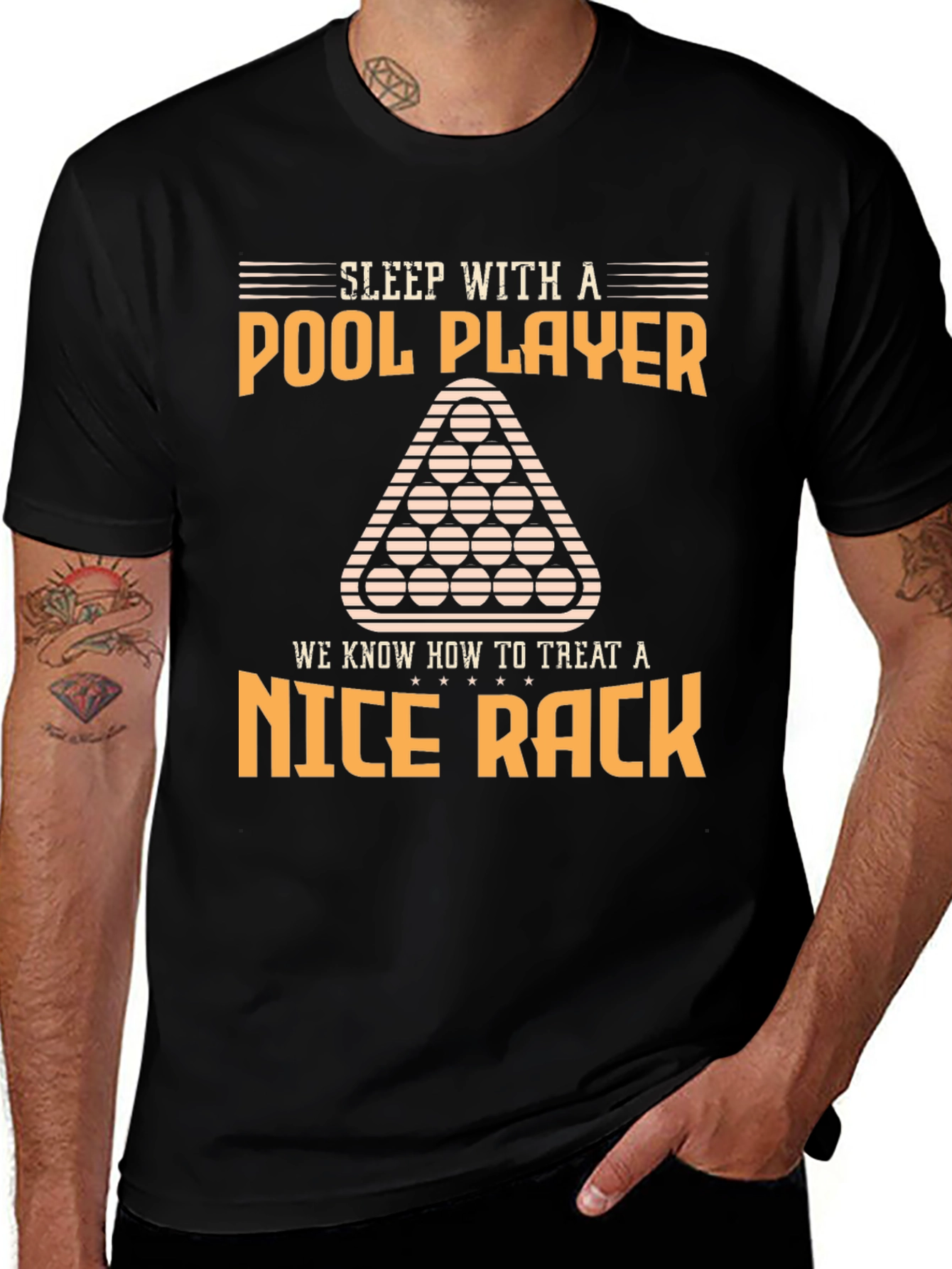 Variant 11 of Pool Player T-Shirt - Sleep With a Pool Player, Nice Rack