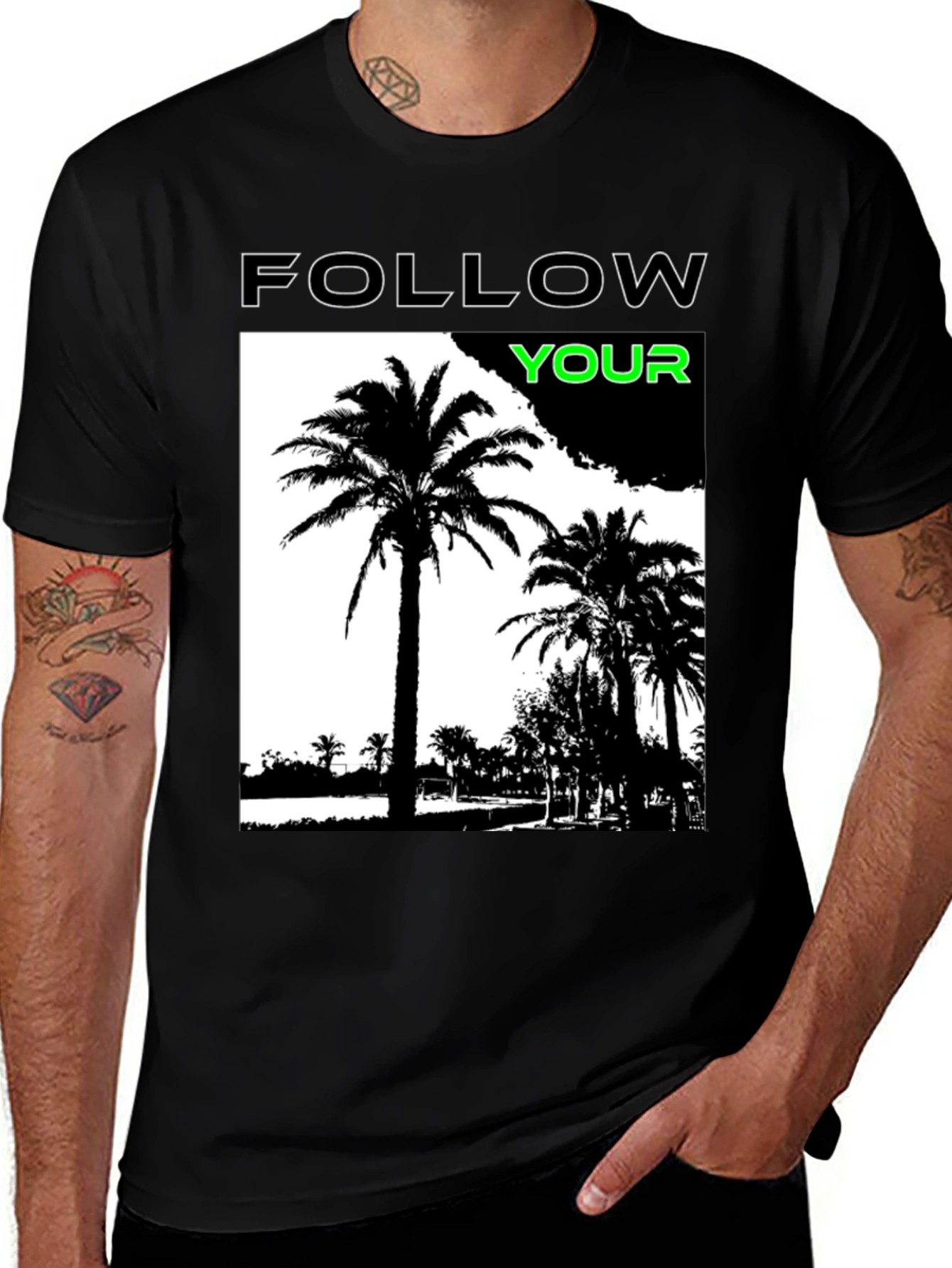 Variant 22 of Follow Your Dreams Graphic T-Shirt - Black