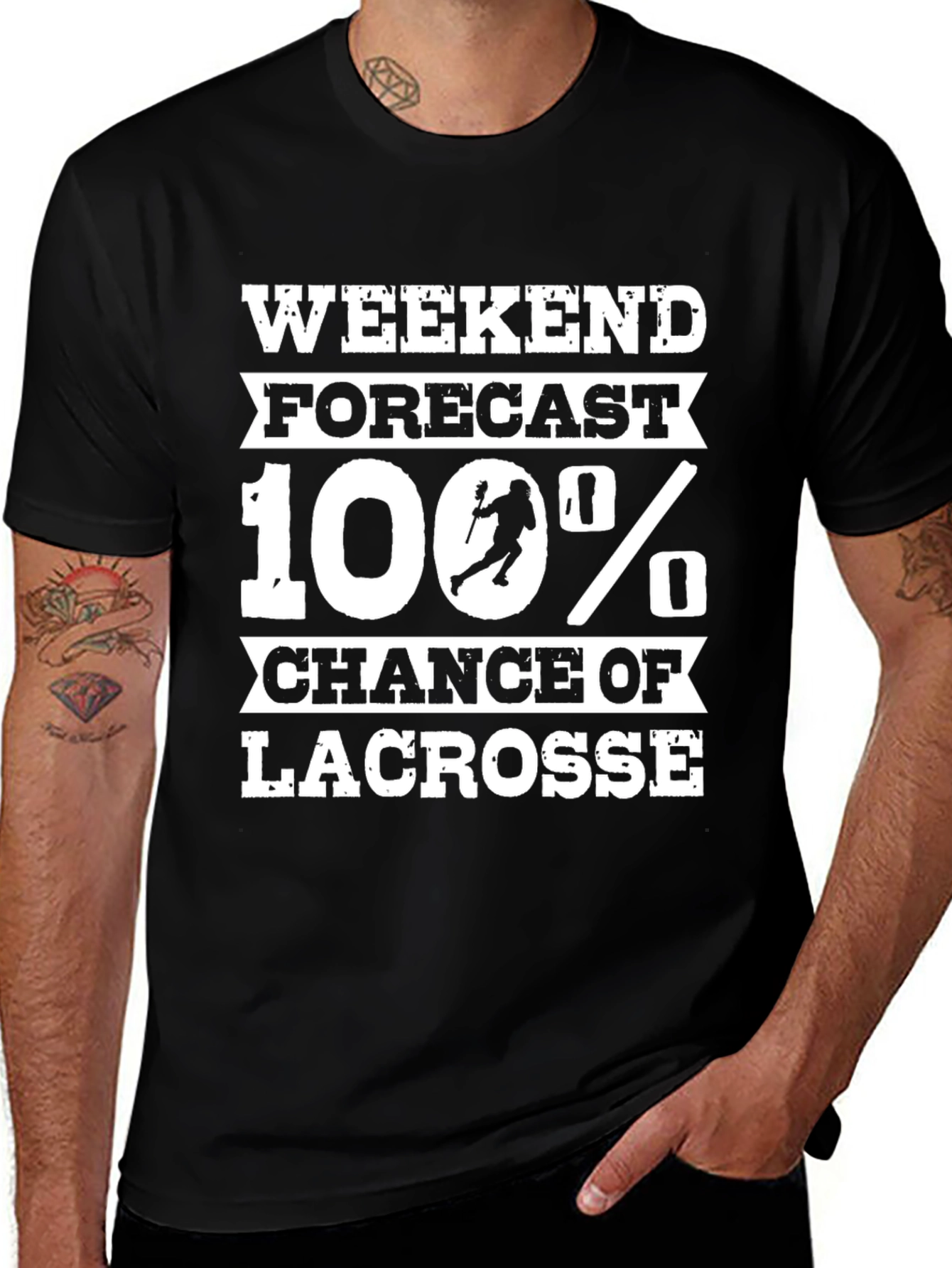 Variant 28 of Weekend Forecast Lacrosse T-Shirt