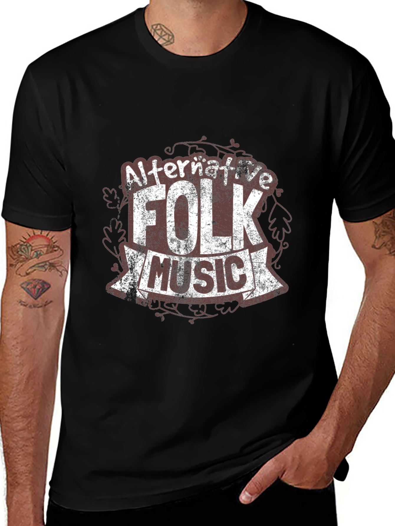 Variant 2 of Alternative Folk Music Graphic T-Shirt - Unisex Cotton Tee