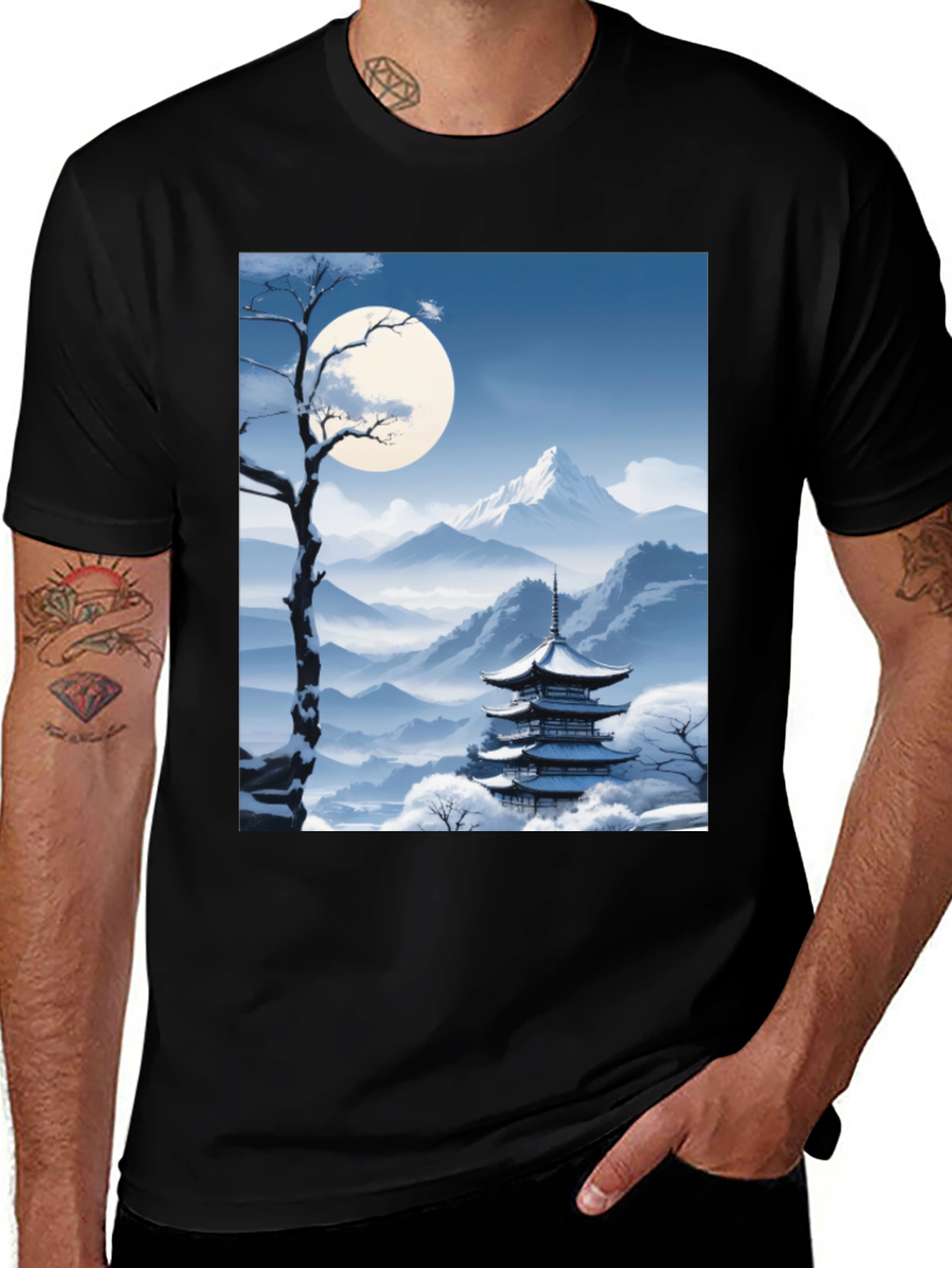 Variant 15 of Winter Pagoda Graphic Tee