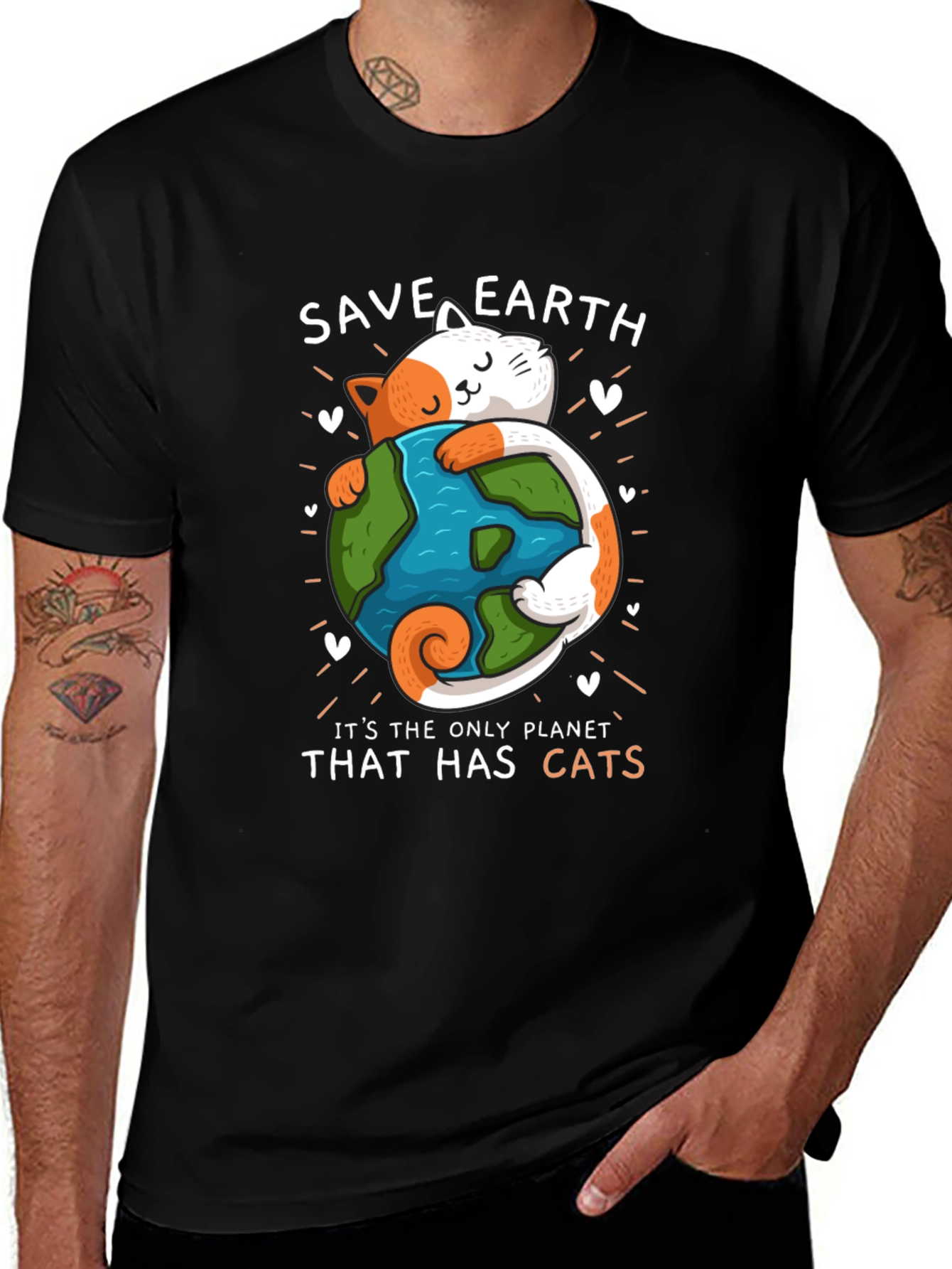 Save Earth Cat Lover T-Shirt