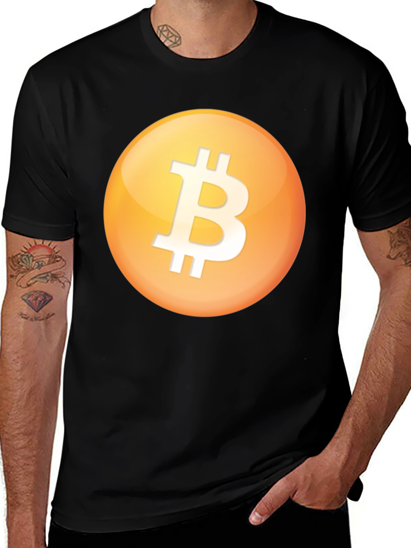 Variant 15 of Bitcoin Logo Black T-Shirt