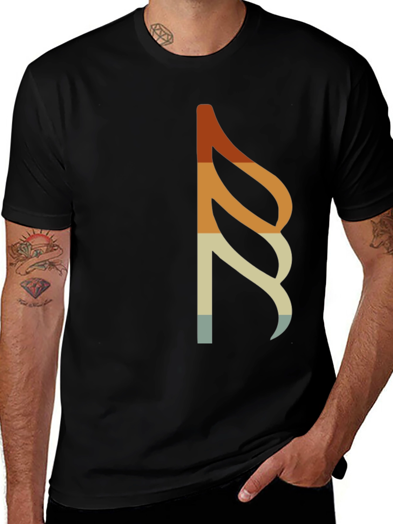 Variant 15 of Retro Music Rest Note T-Shirt