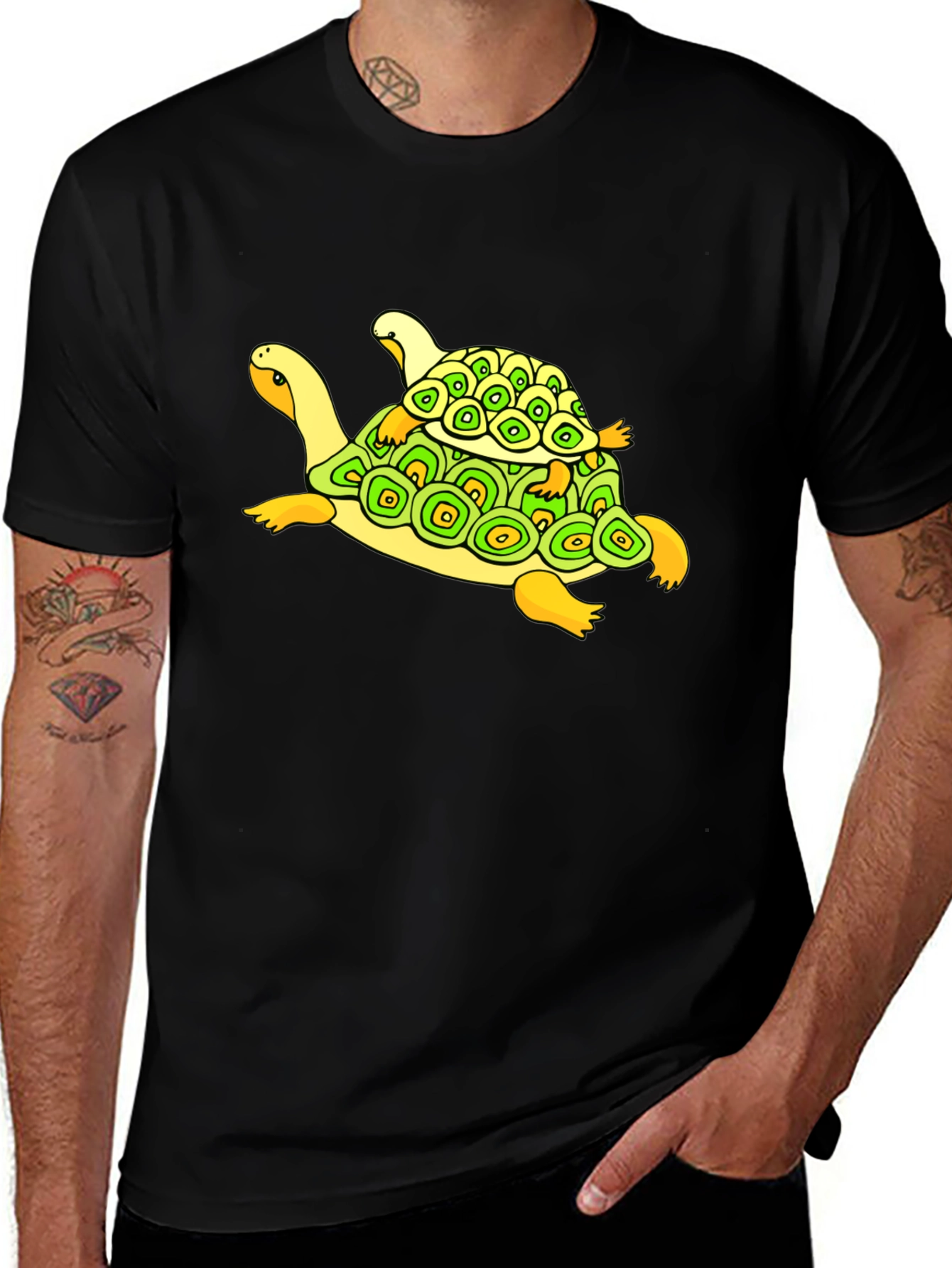 Variant 5 of Turtle Family Graphic Tee