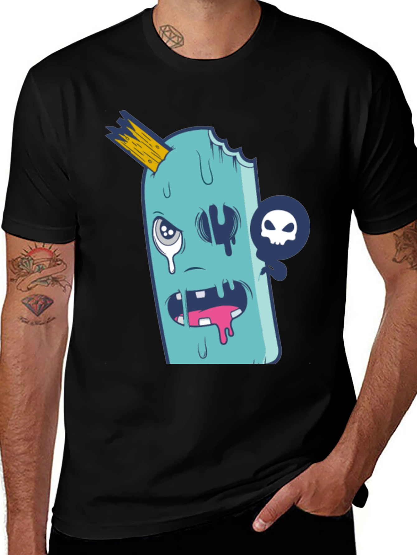 Variant 11 of Funny Ice Cream Monster Graphic T-Shirt