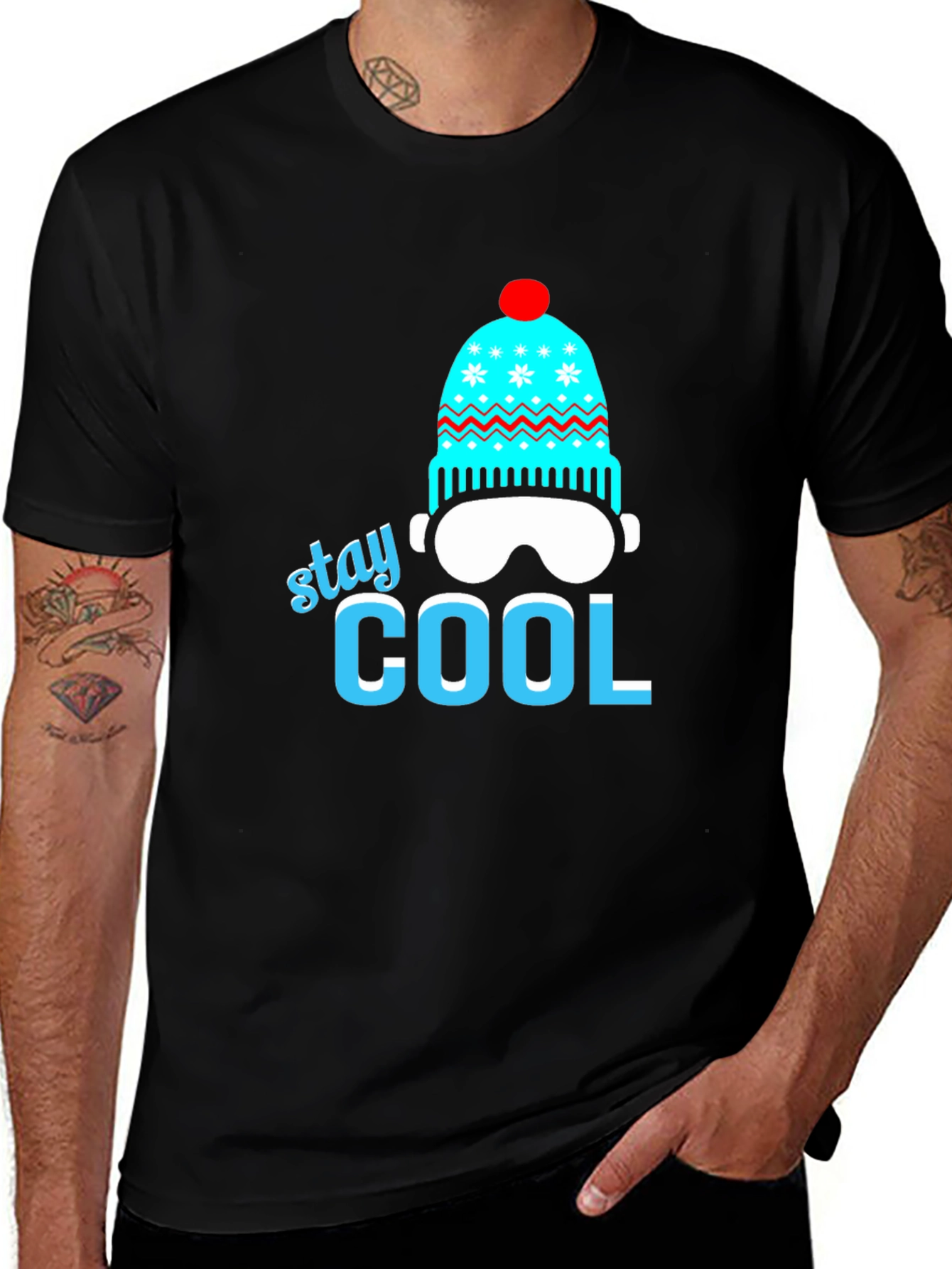 Variant 8 of Stay Cool Winter Hat T-Shirt