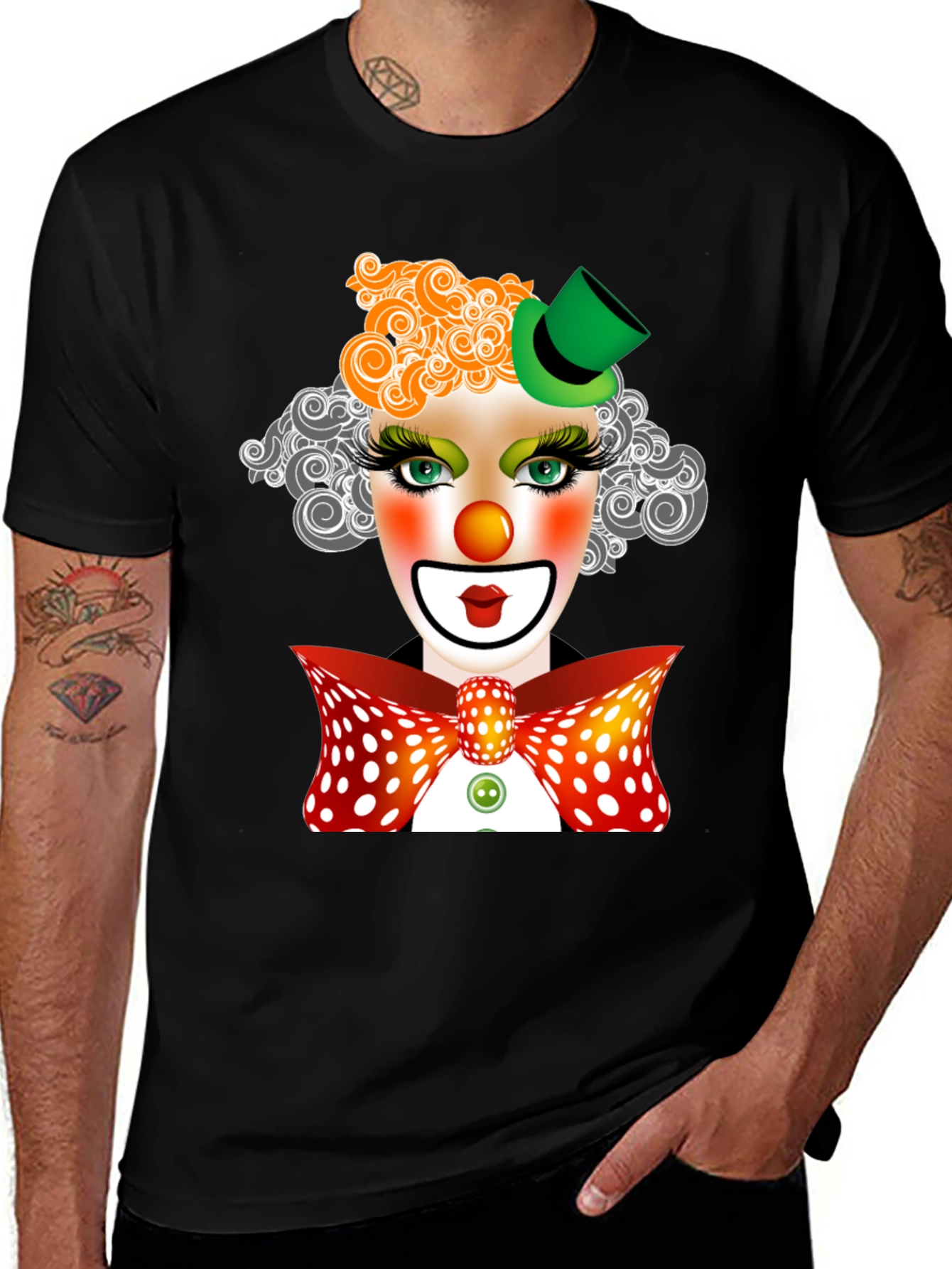 Variant 13 of Clown Face Graphic T-Shirt