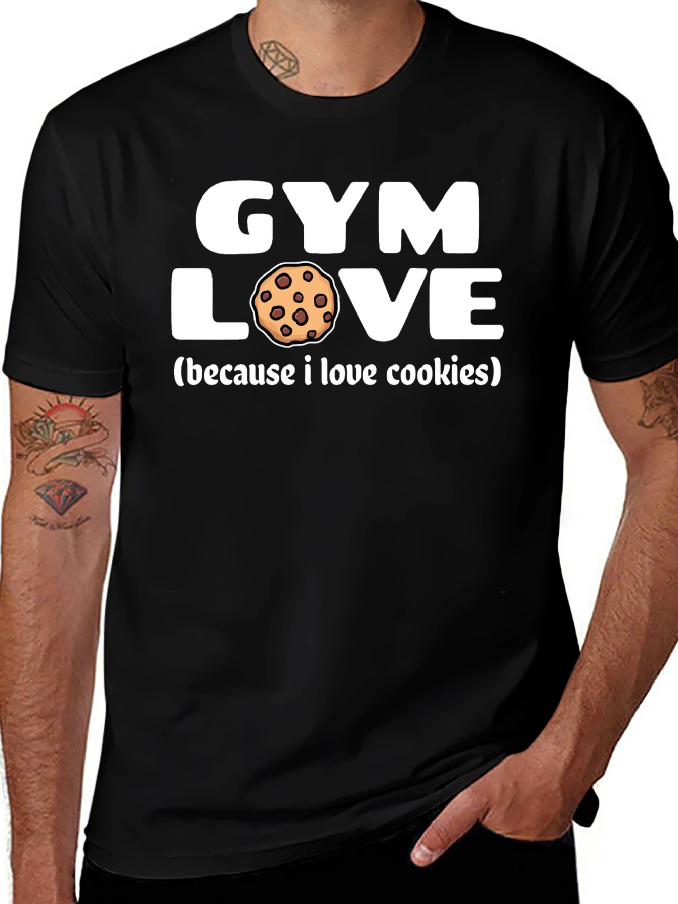 Variant 16 of Gym Love Cookies Graphic Tee