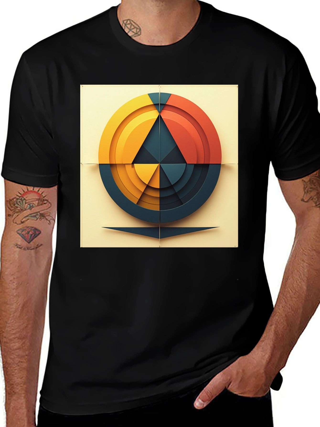 Variant 6 of Abstract Geometric T-Shirt - Modern Design