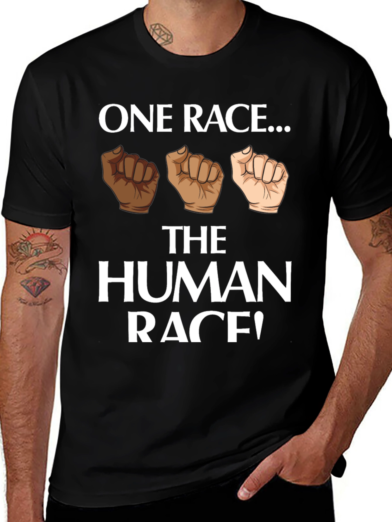 Variant 5 of One Race Graphic T-Shirt