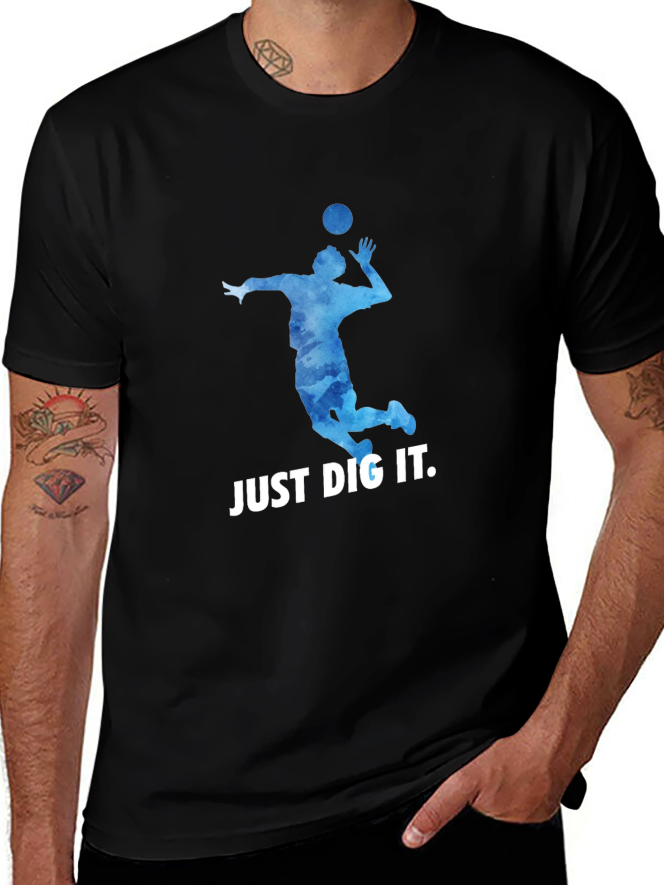 Variant 30 of Volleyball Graphic Tee - "Just Dig It" T-Shirt