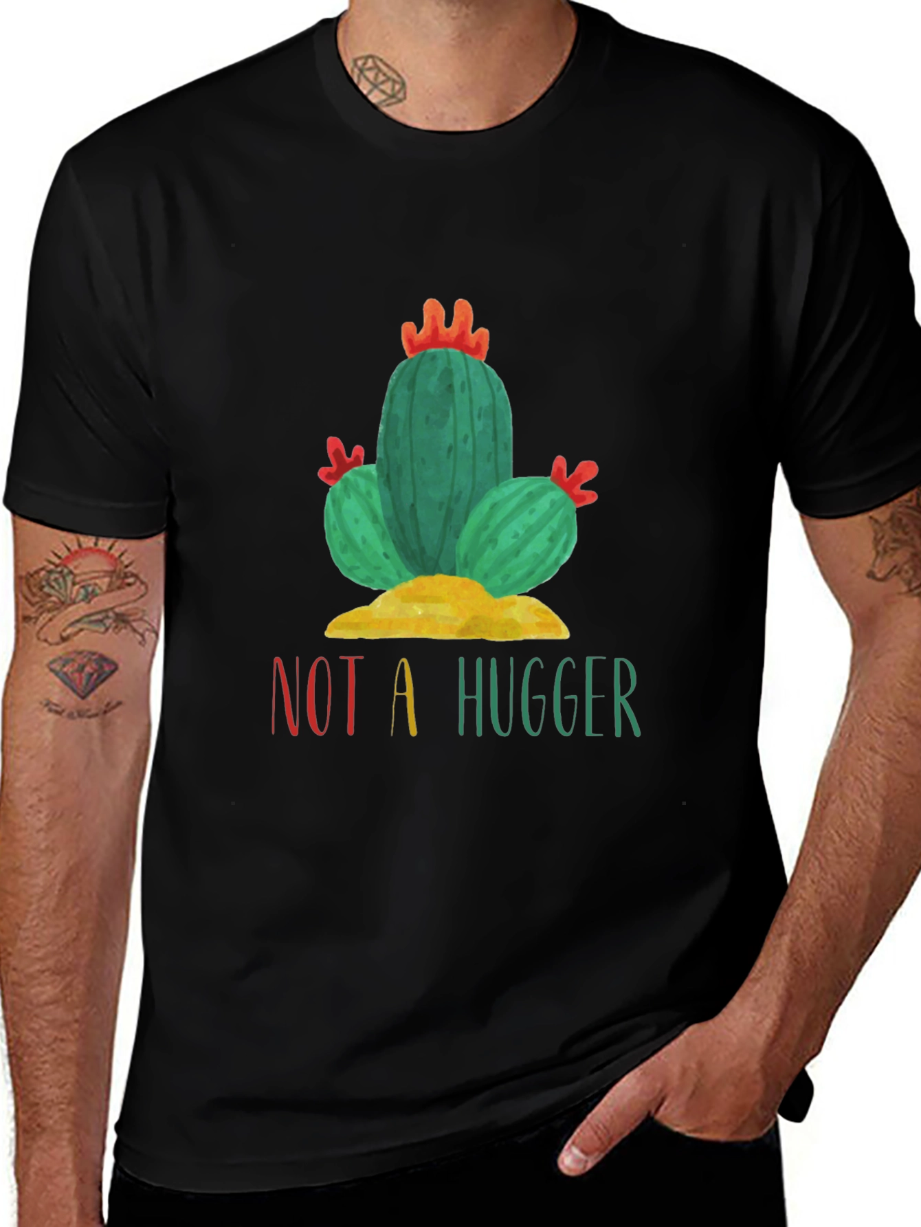 Variant 8 of Not A Hugger Cactus Graphic T-Shirt