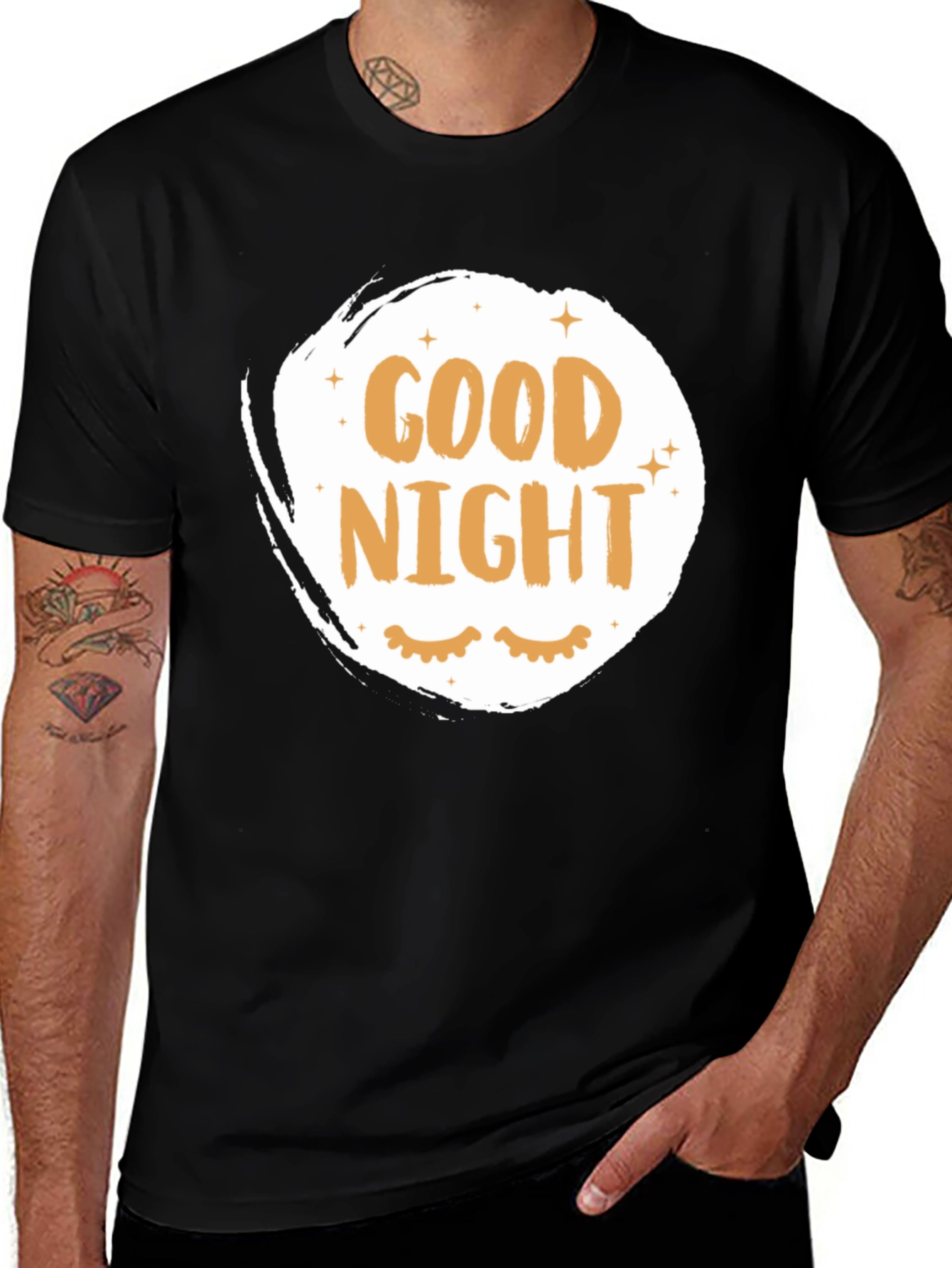 Good Night Graphic T-Shirt - Sleepy Eyes Tee