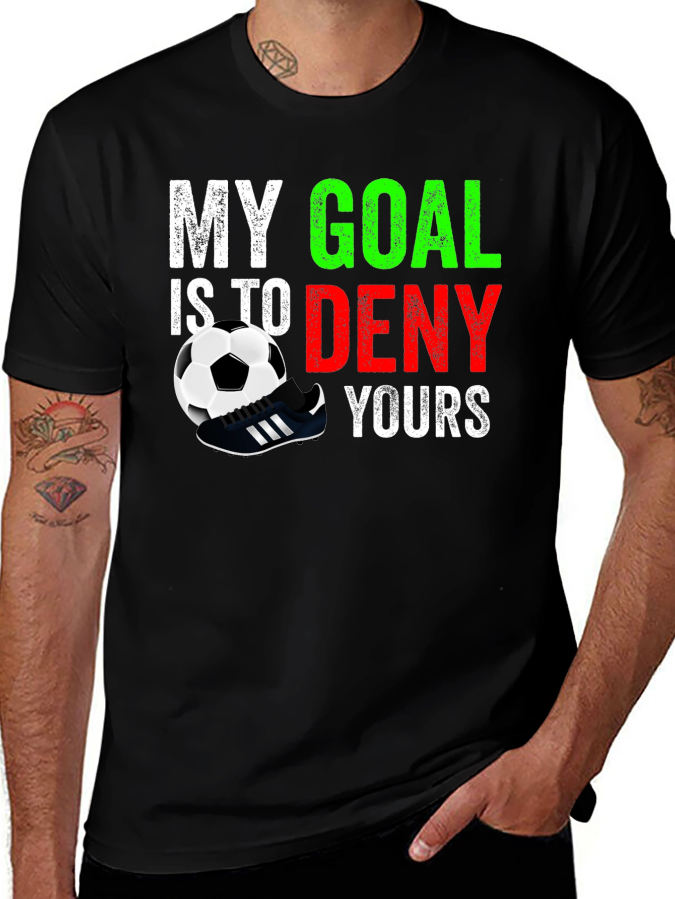 Variant 19 of Goalie T-Shirt: My Goal Is To Deny Yours