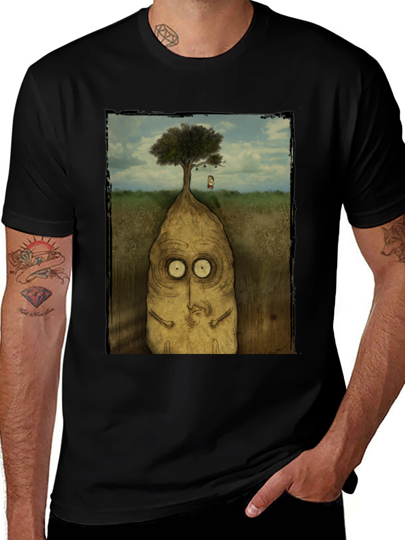 Variant 3 of Surreal Tree Root Monster Graphic T-Shirt