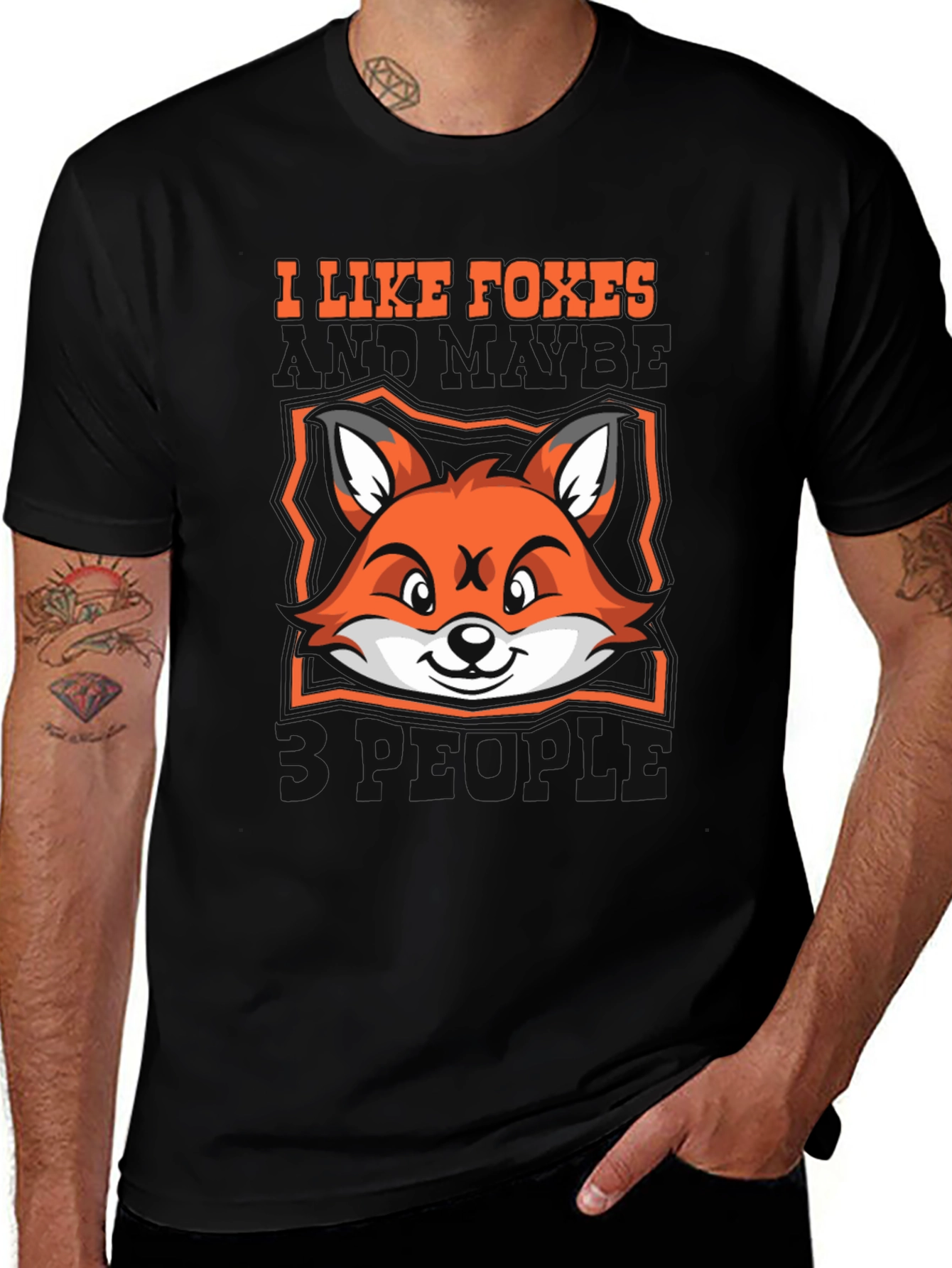 Variant 21 of I Like Foxes T-Shirt | Fox Graphic Tee