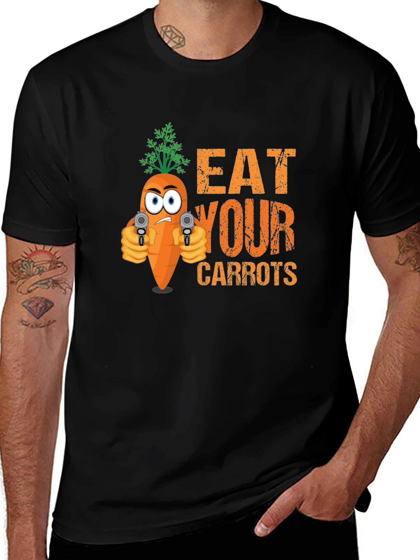 Variant 5 of Eat Your Carrots Funny Graphic T-Shirt