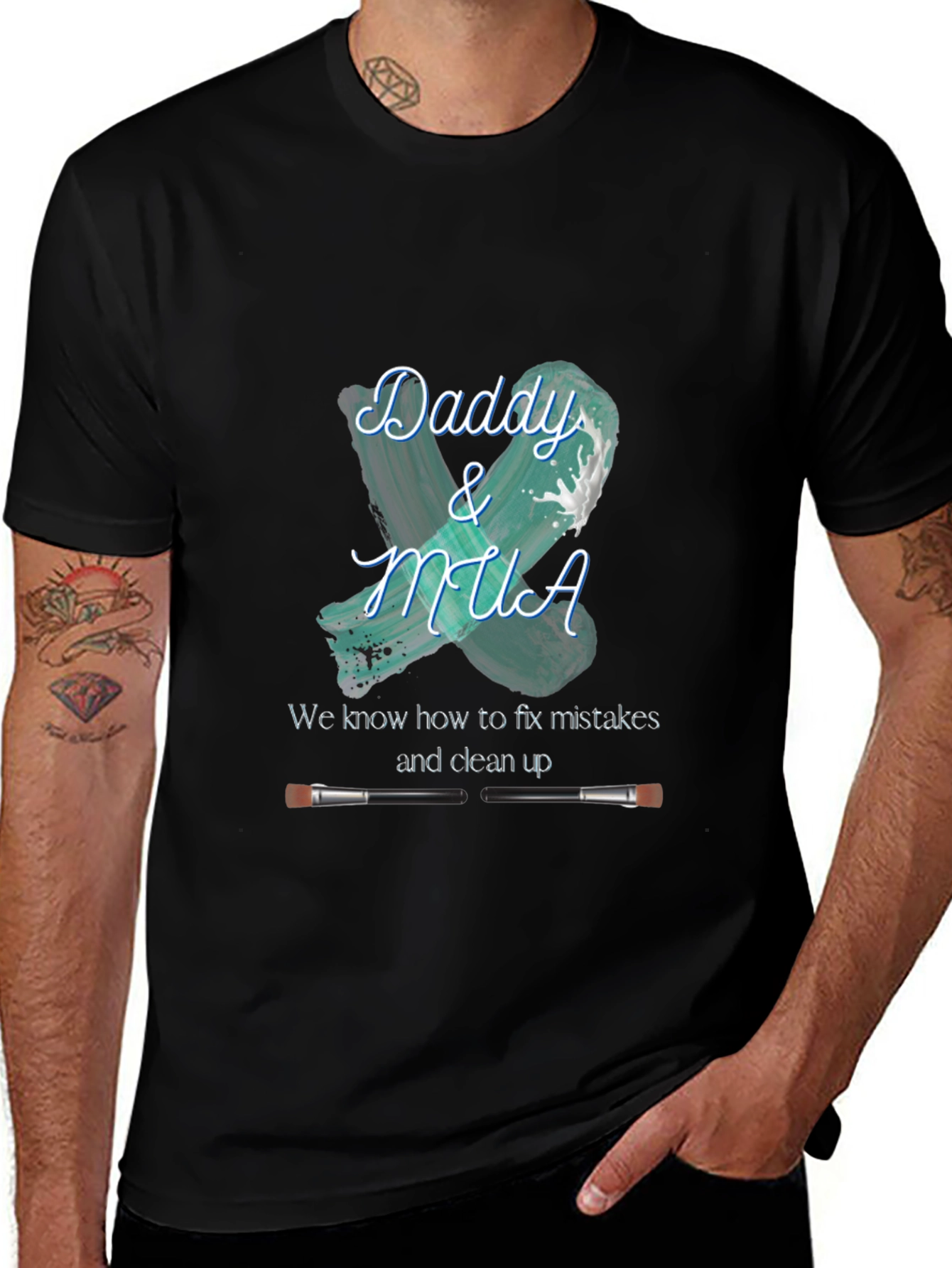 Daddy & MUA T-Shirt: Makeup Artist & Dad Pride Tee