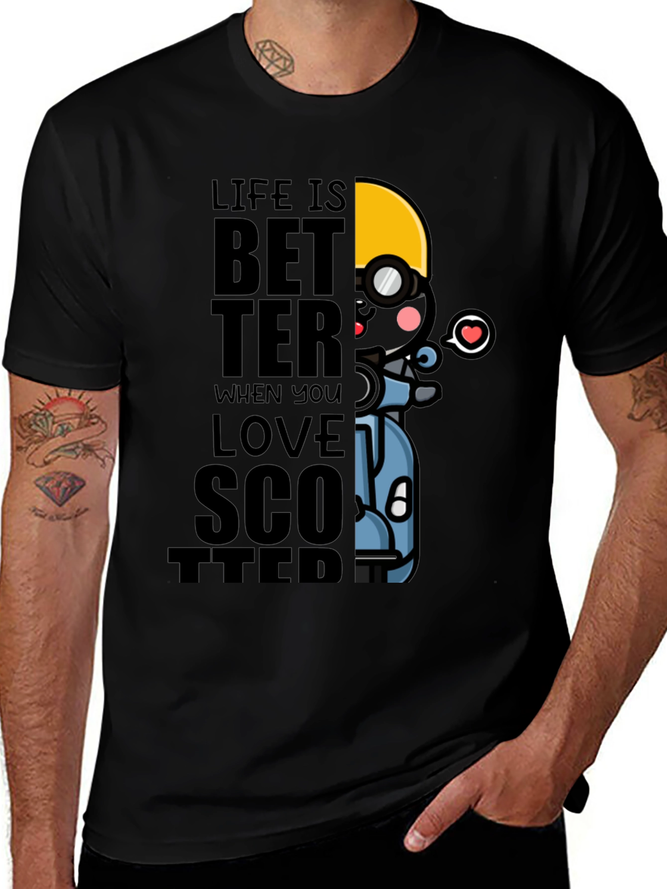 Variant 25 of Life is Better on a Scooter T-Shirt