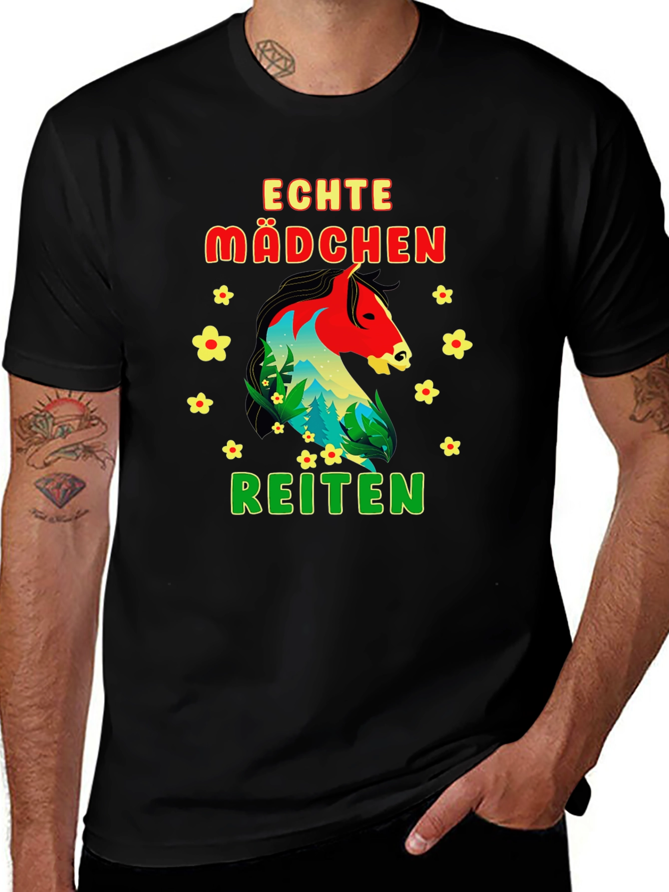 Variant 6 of Echte Madchen Reiten Horse T-Shirt