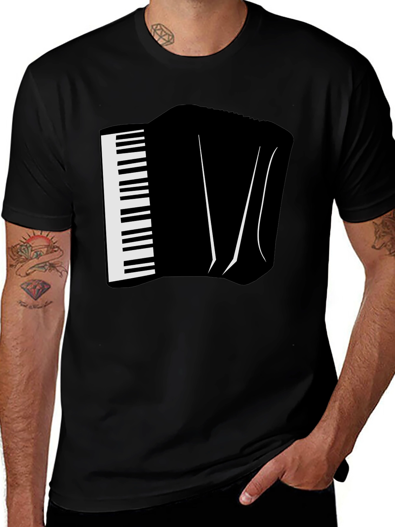 Variant 28 of Accordion Graphic Tee - Musician's Novelty T-Shirt