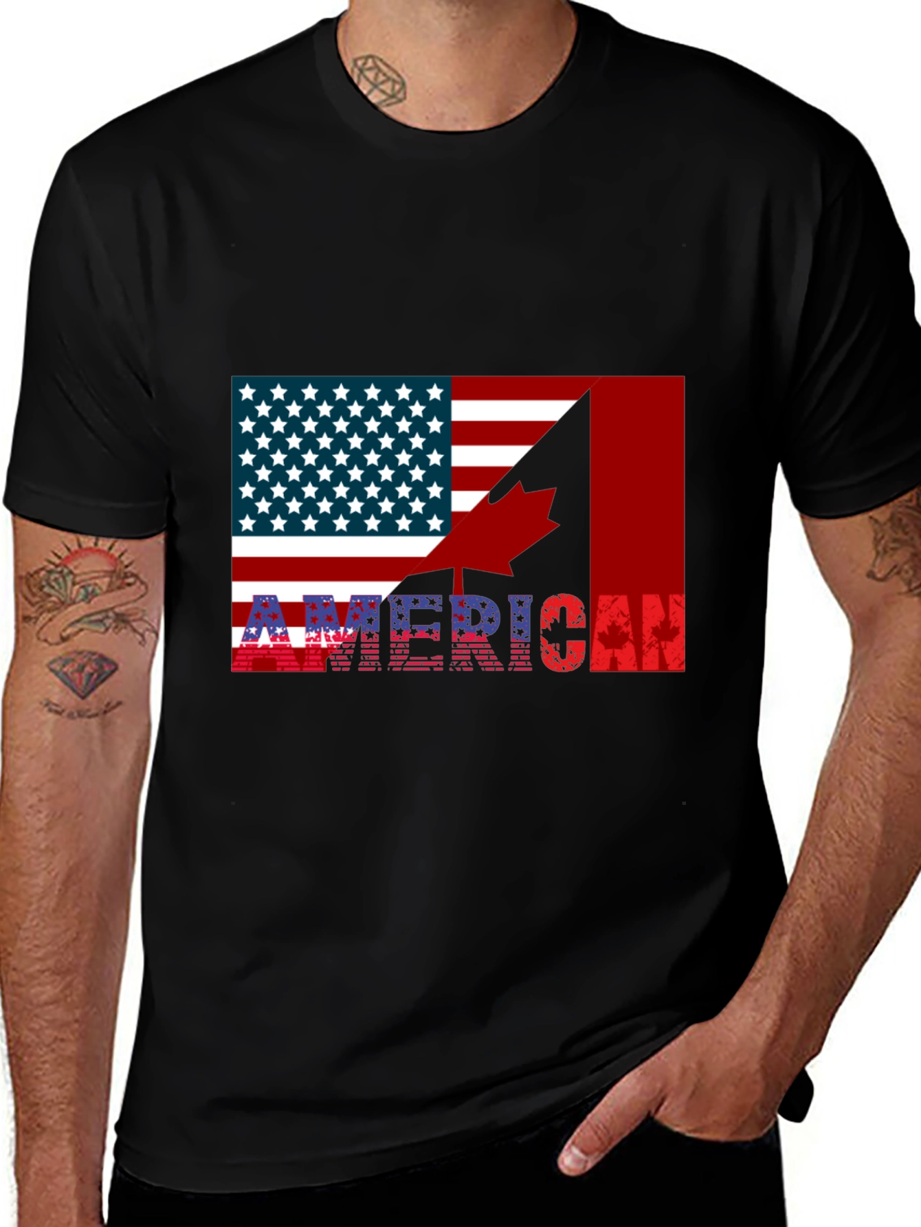 American Canadian Flag T-Shirt