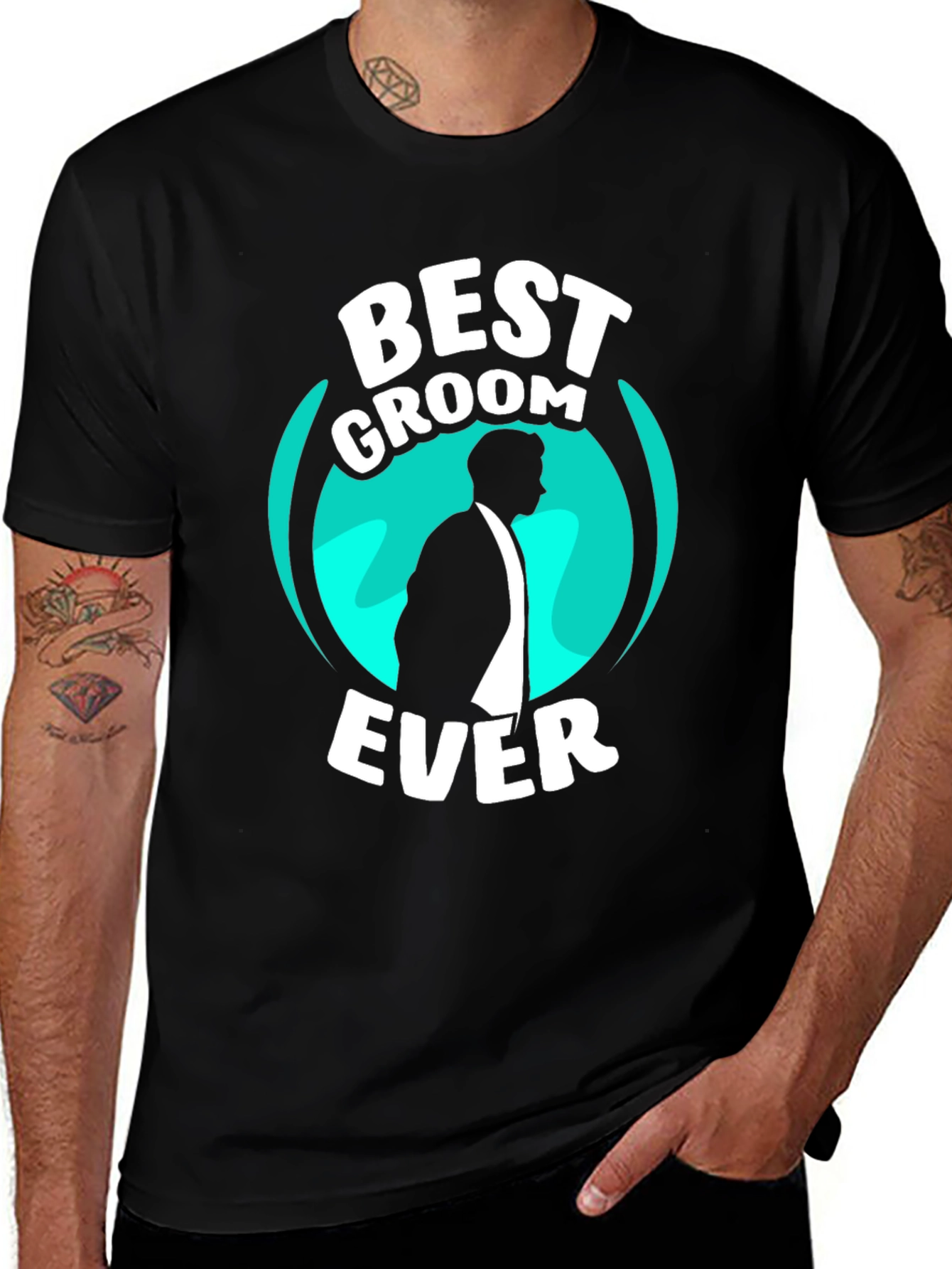 Variant 14 of Best Groom Ever T-Shirt - Groom Wedding Tee