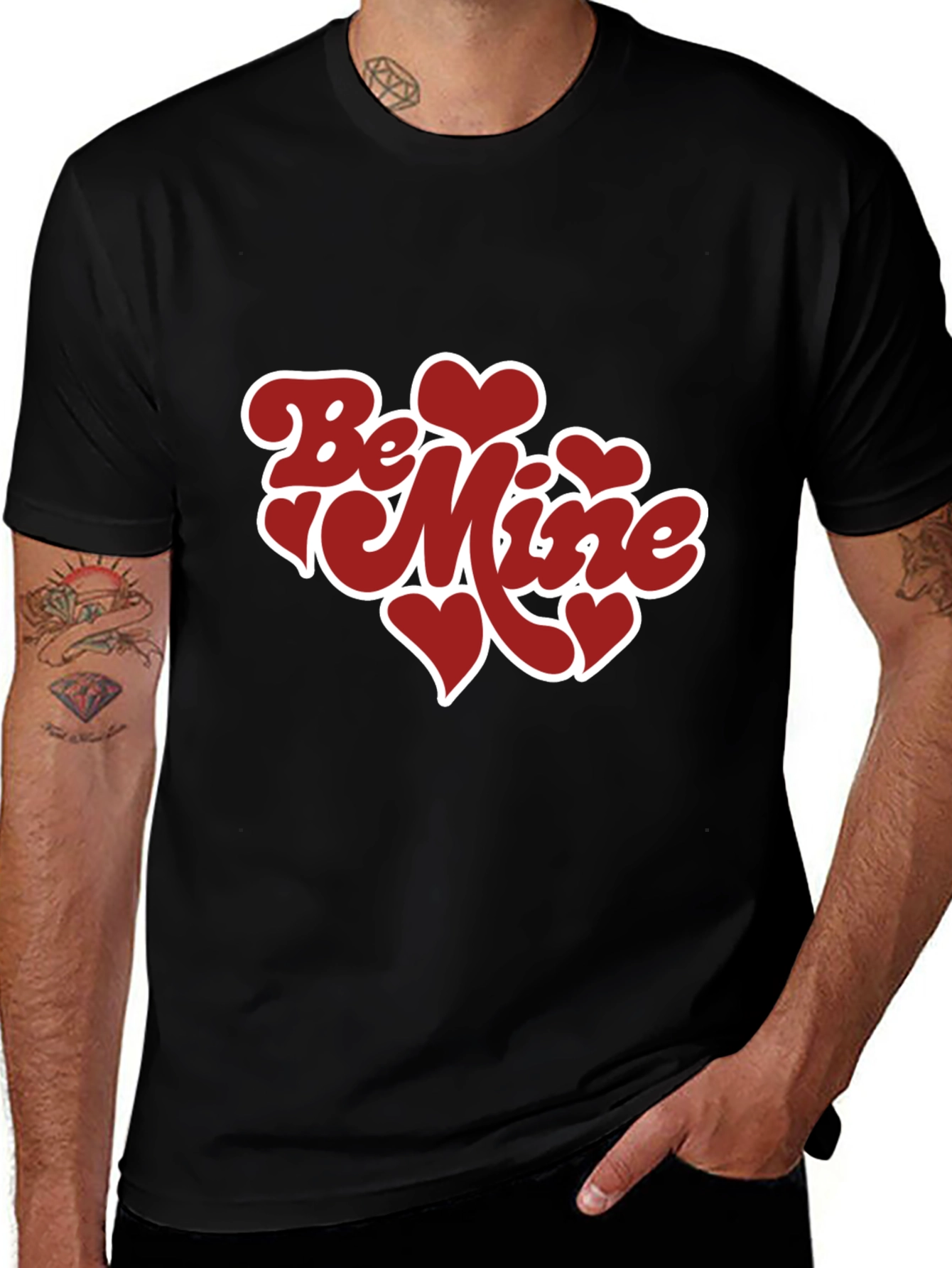 Variant 26 of Be Mine Valentine's Day T-Shirt - Heart Graphic Tee