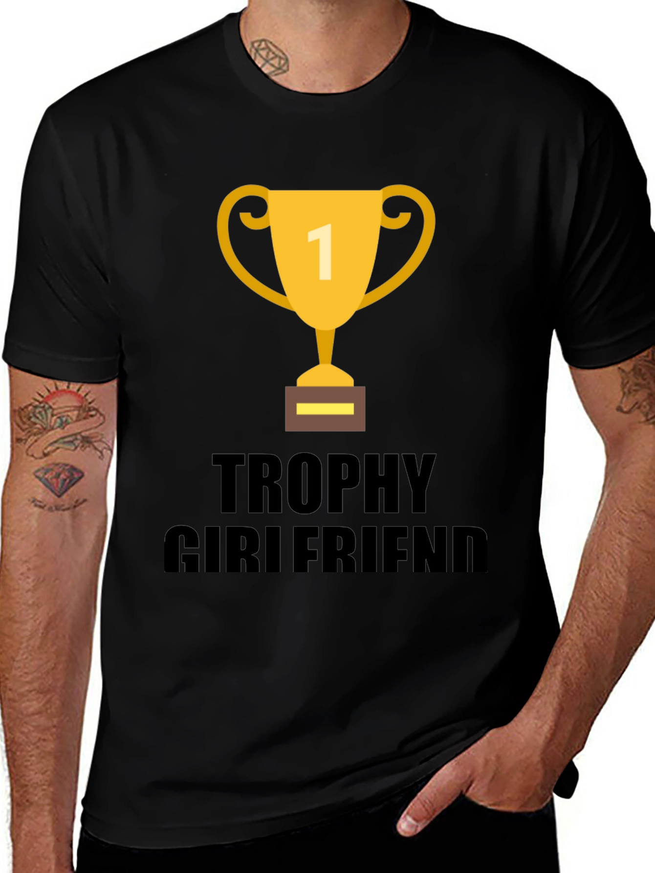 Variant 8 of Trophy Girlfriend Graphic Tee - Black T-Shirt