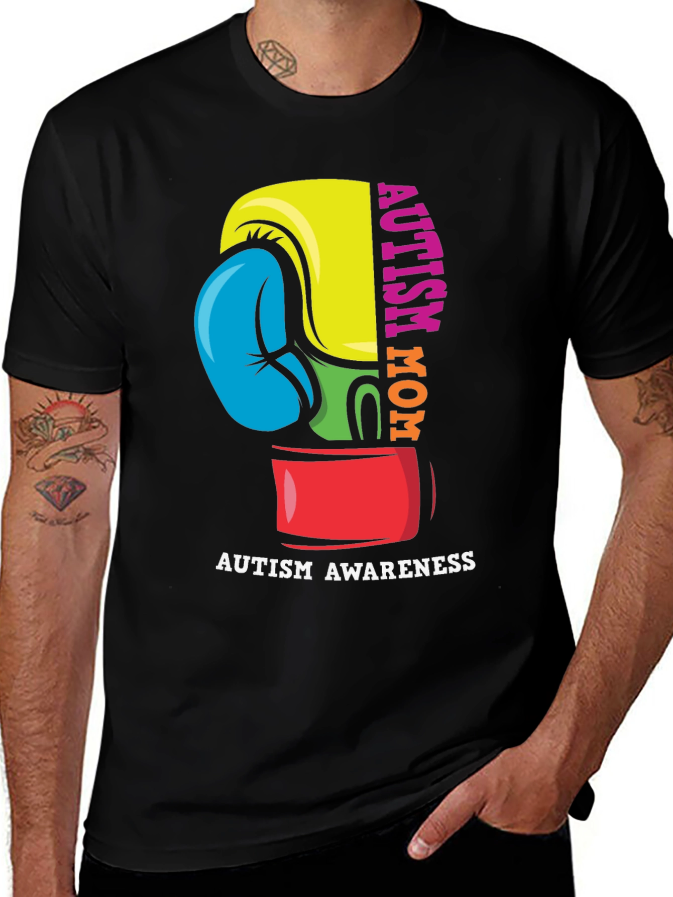 Variant 2 of Autism Awareness Boxing Mom T-Shirt
