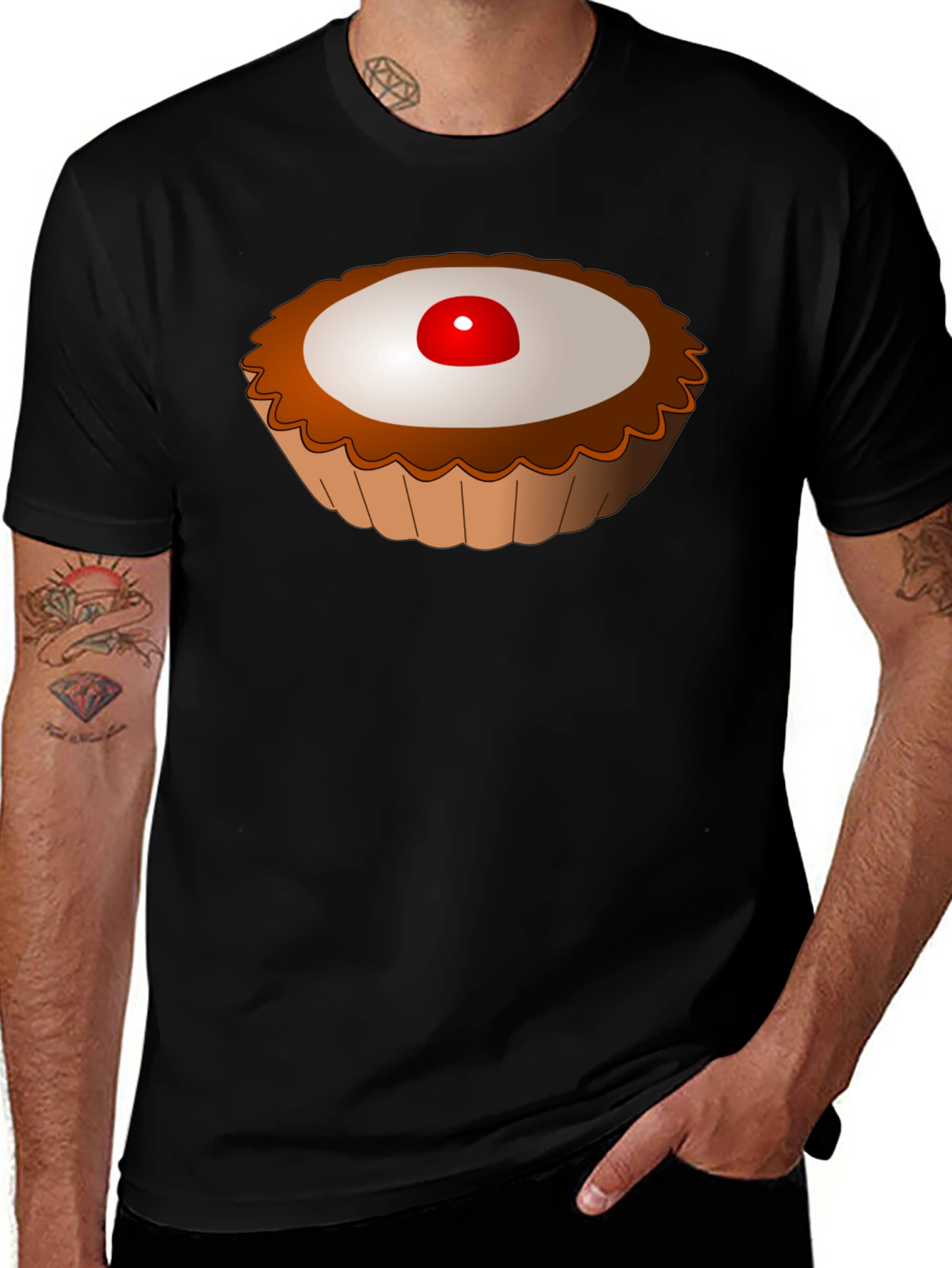 Variant 27 of Cartoon Tart Graphic Tee - Sweet Treat Shirt