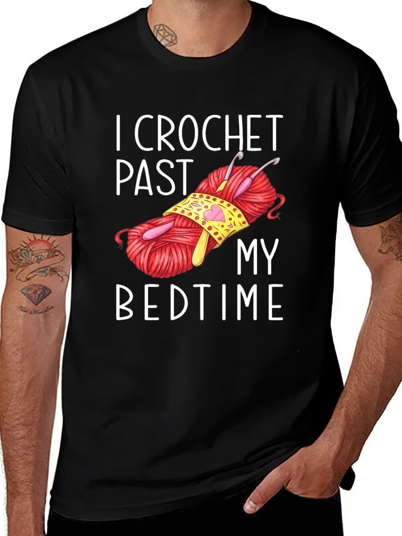 Variant 18 of Crochet Past My Bedtime T-Shirt - Crafty Apparel