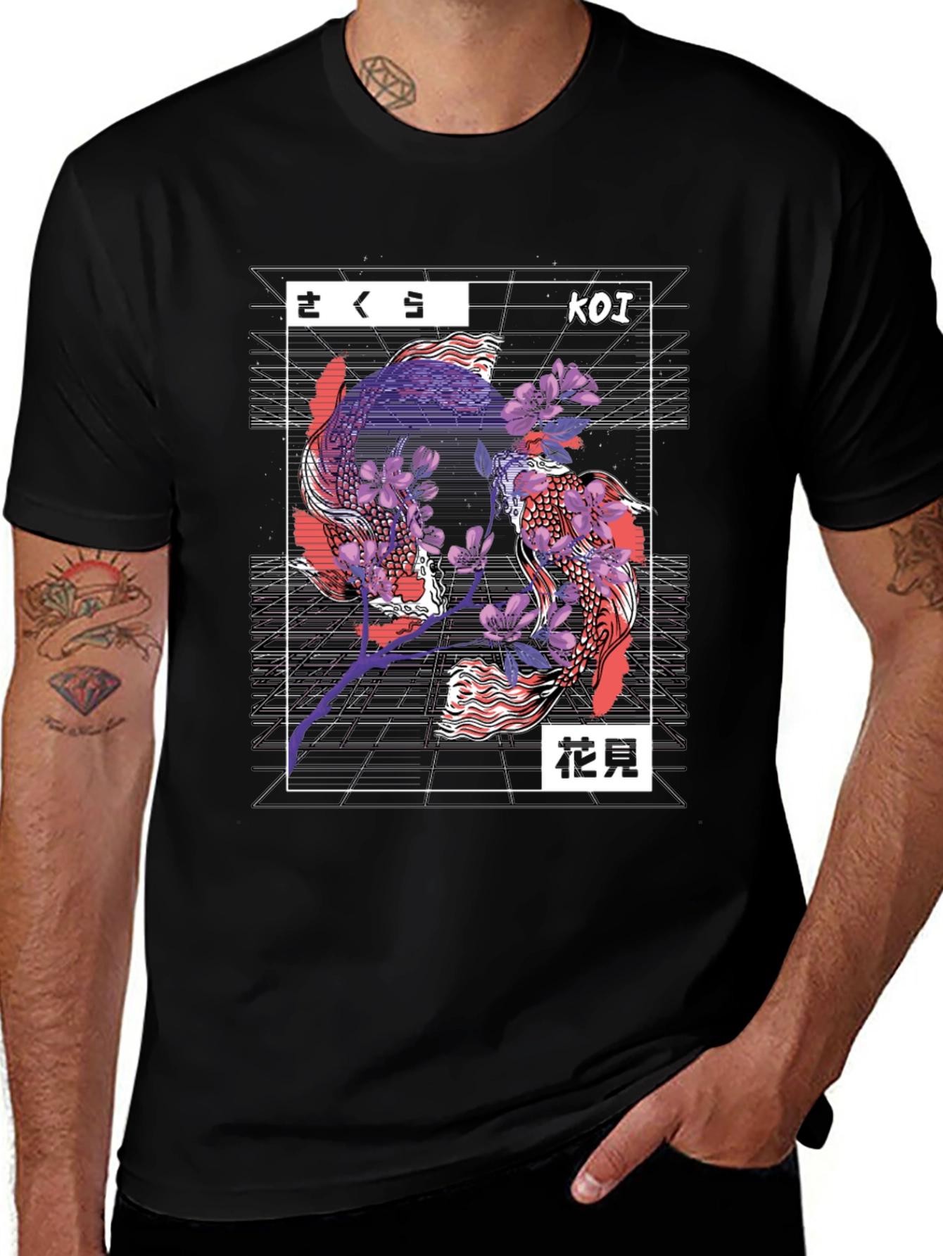 Koi Fish Graphic Tee - Japanese Inspired Design