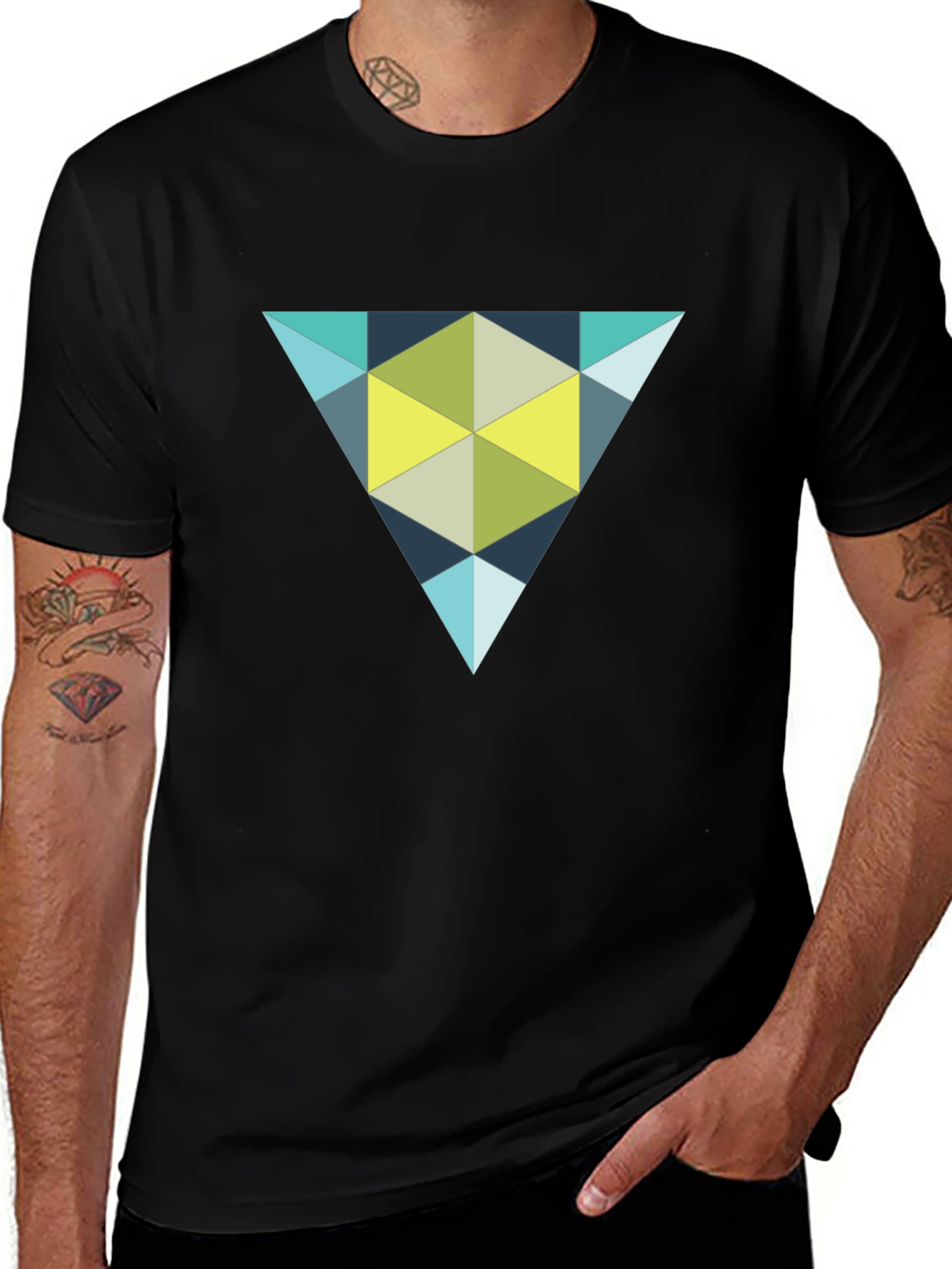 Variant 3 of Geometric Triangle Tee - Modern Design