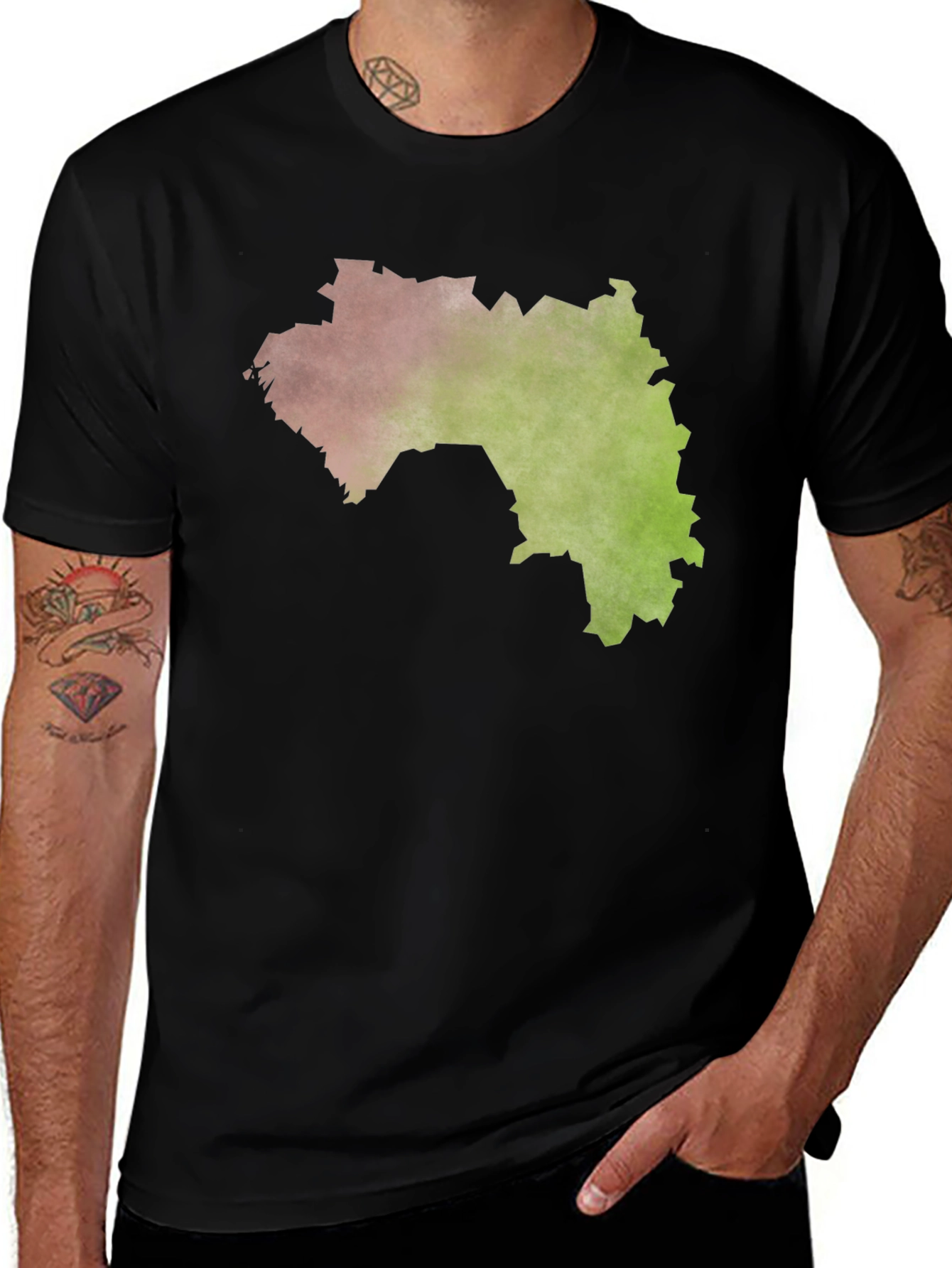 Guinea Map T-Shirt - Unique Country Design
