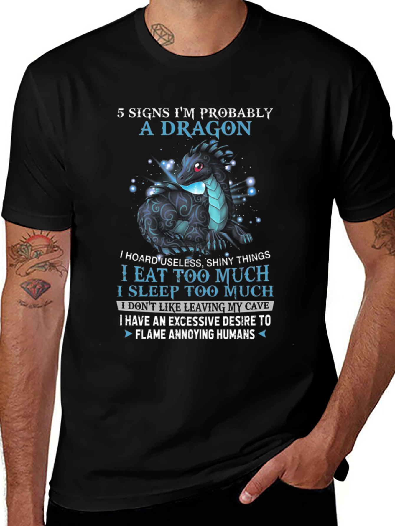 Variant 23 of Dragon Lover T-Shirt: 5 Signs I'm Probably A Dragon