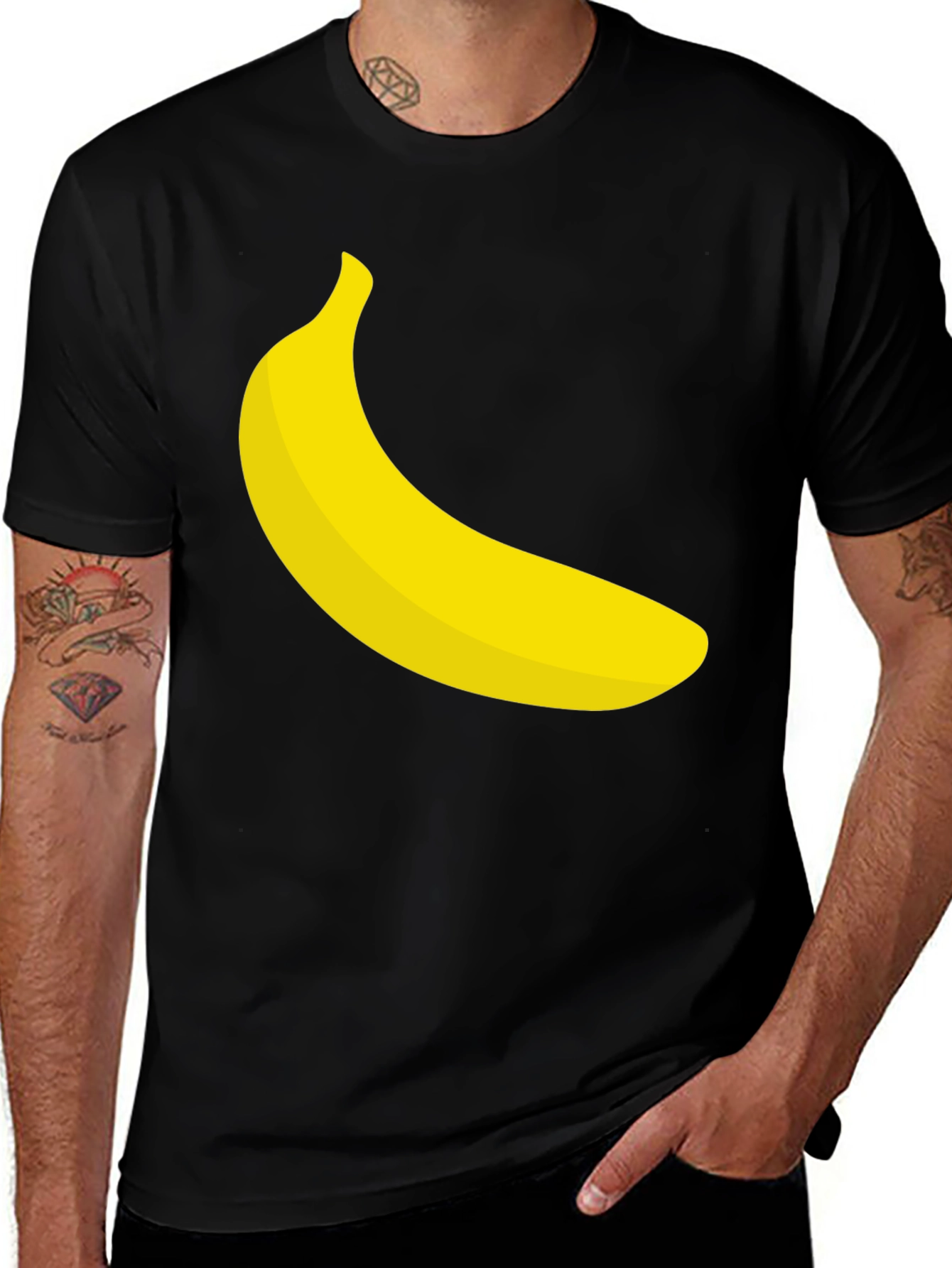 Variant 25 of Banana Graphic Black T-Shirt - Fun & Quirky