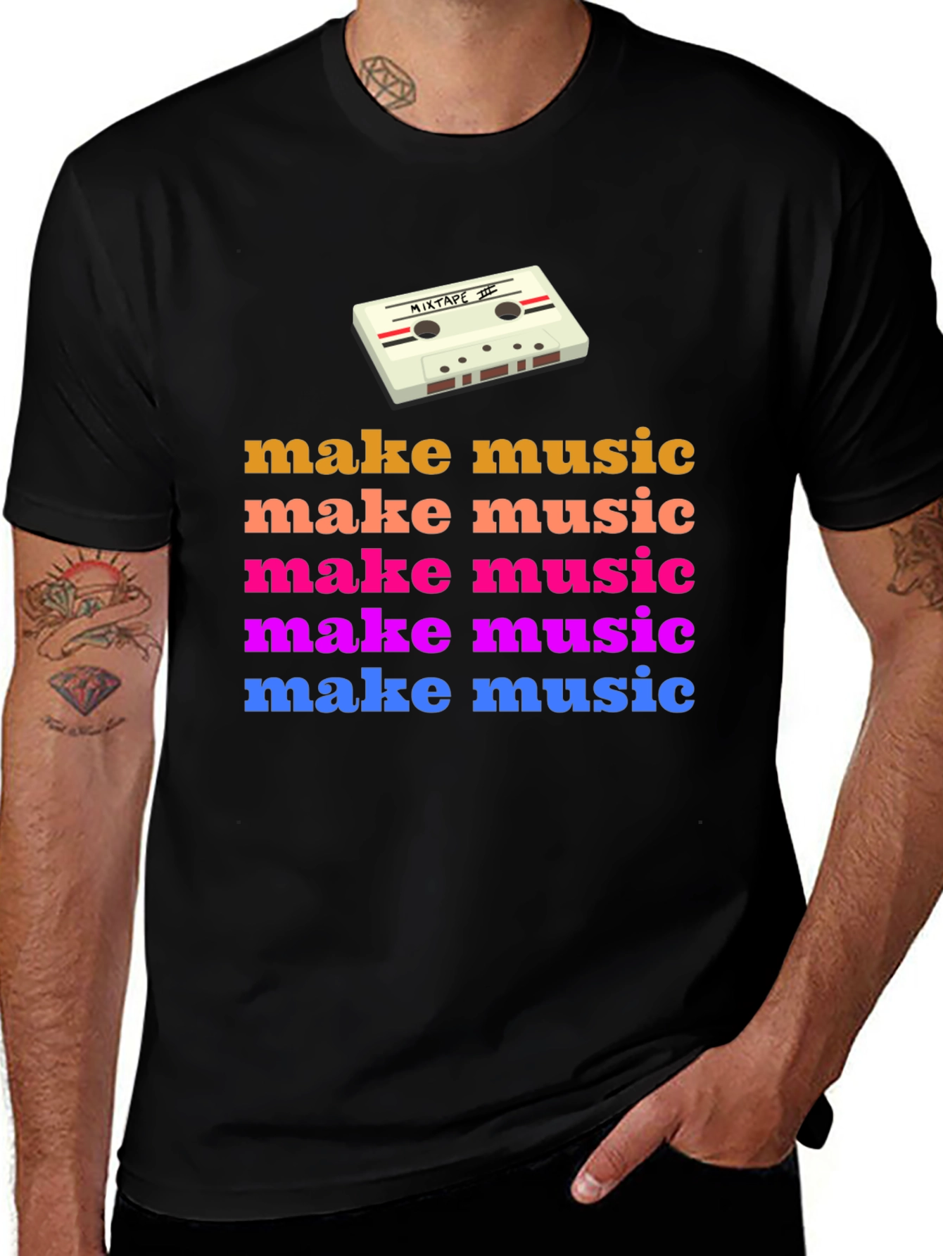 Variant 11 of Retro Make Music Graphic Tee