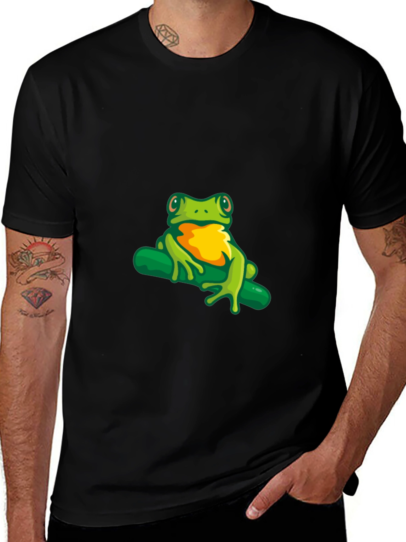 Variant 14 of Frog Graphic Black T-Shirt