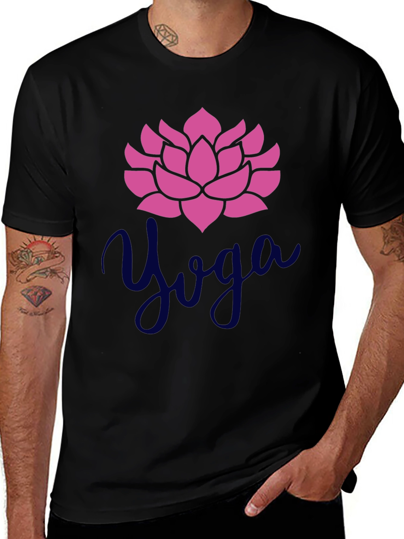 Variant 9 of Yoga Lotus Flower Graphic T-Shirt