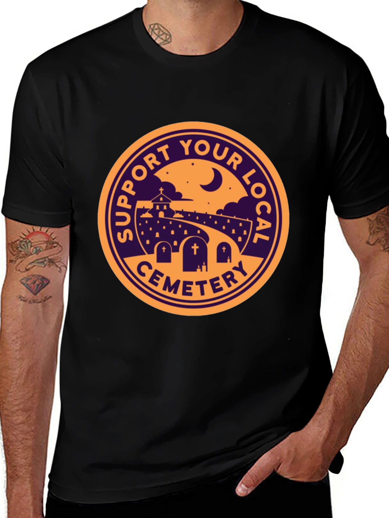 Variant 21 of Support Your Local Cemetery T-Shirt