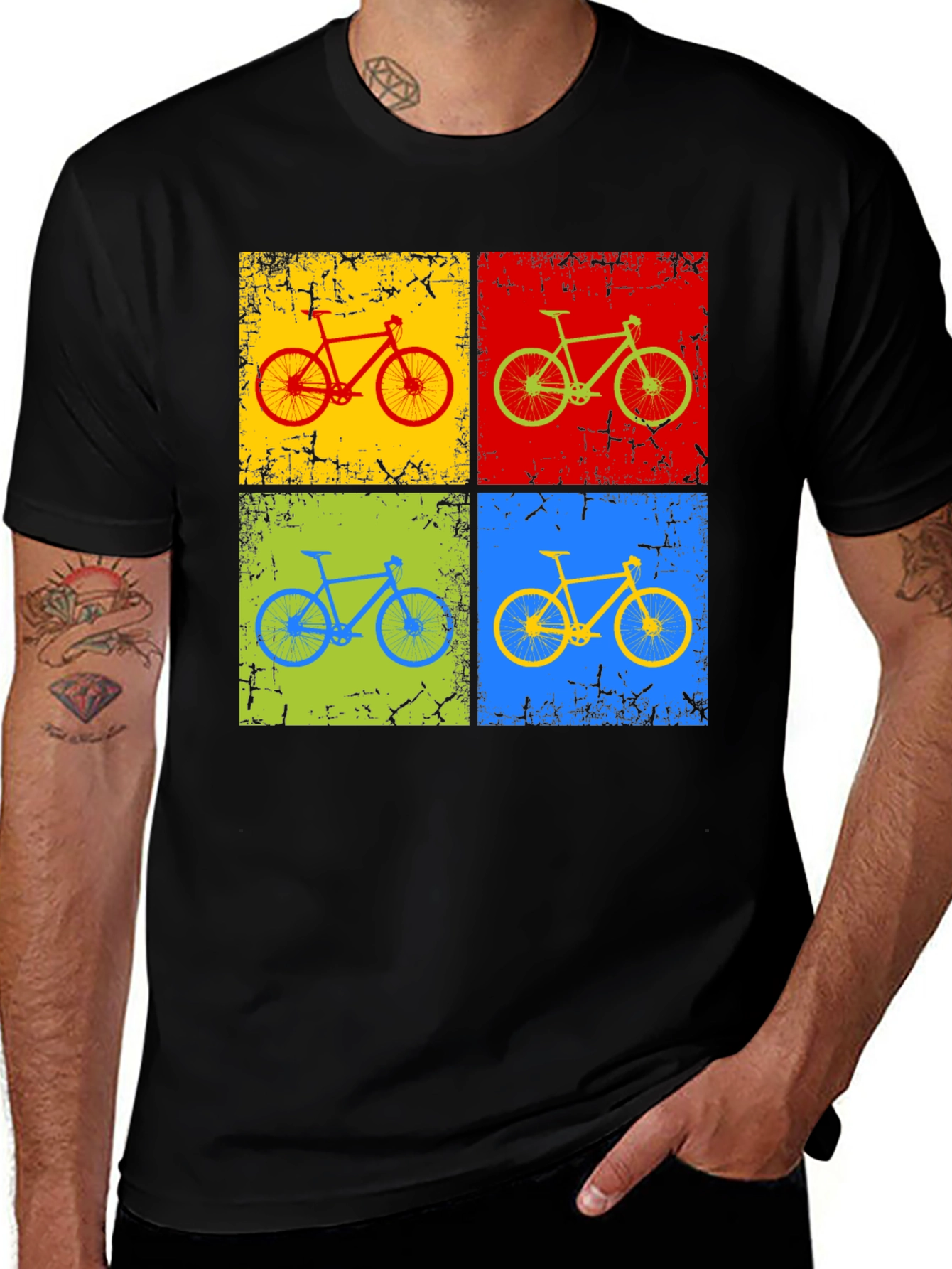Variant 15 of Retro Pop Art Bicycle Graphic Tee