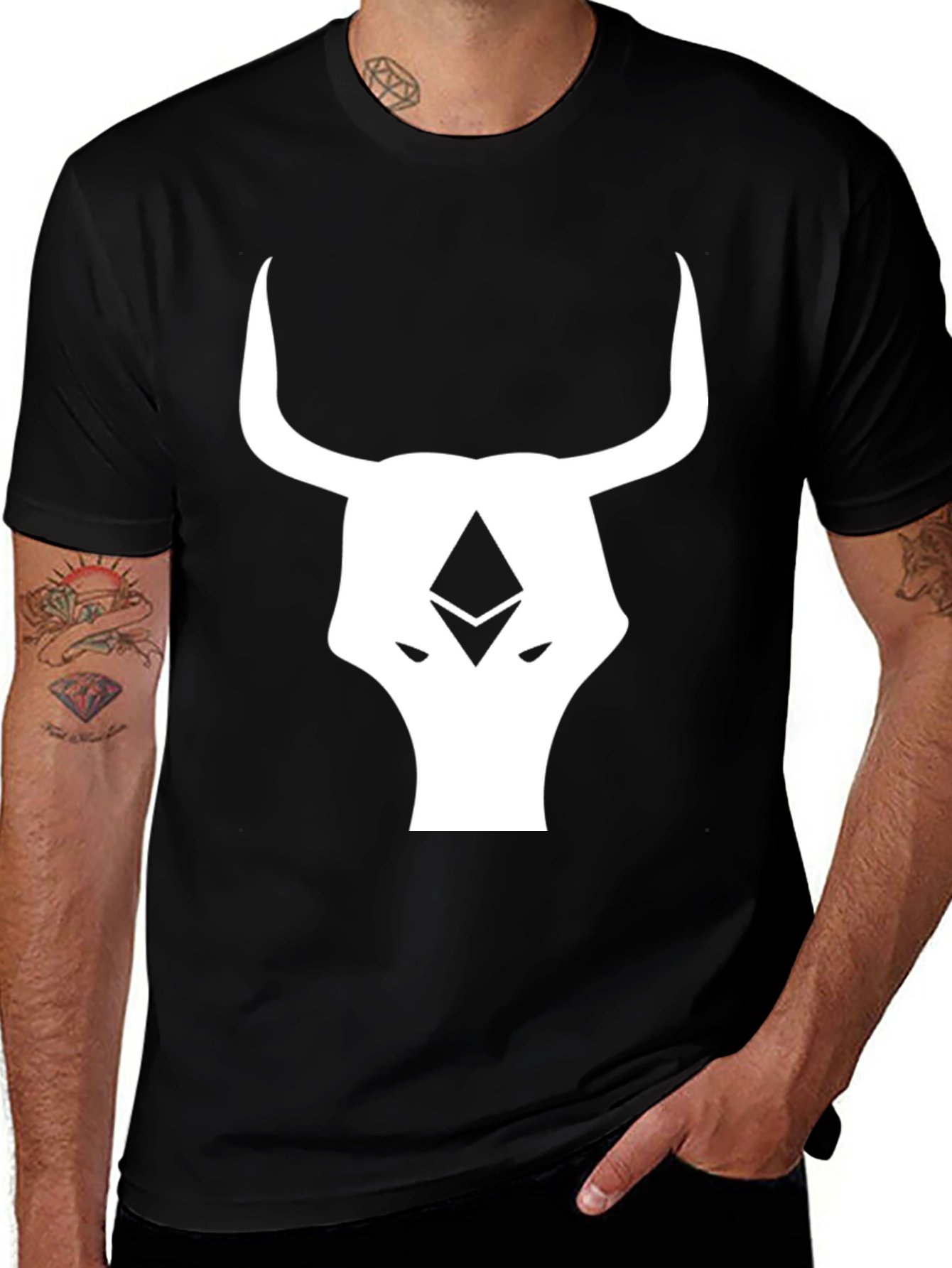Variant 23 of Ethereum Bull Black T-Shirt