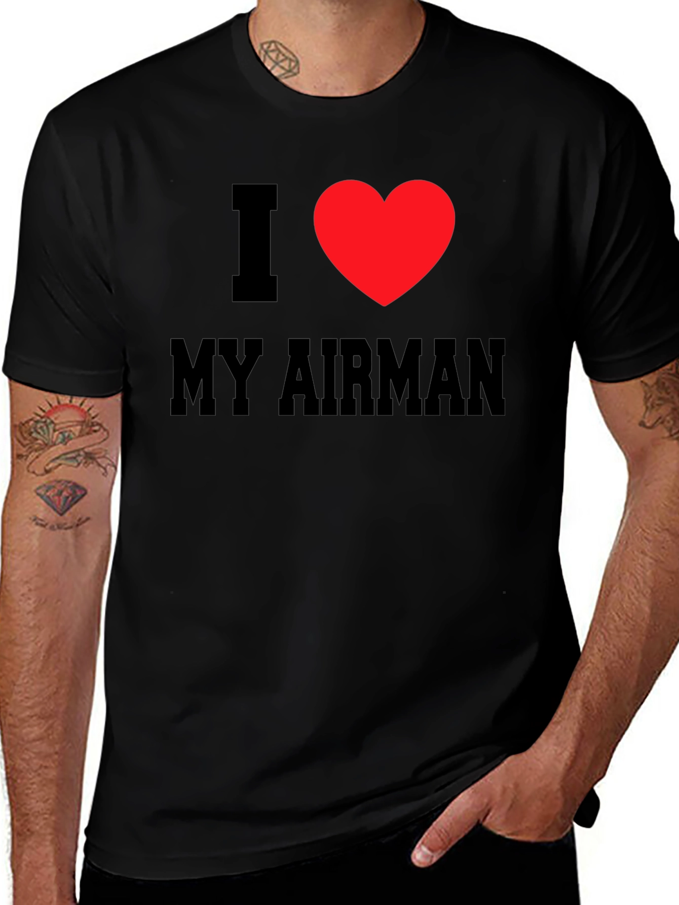 I Heart My Airman Tee - Patriotic T-Shirt