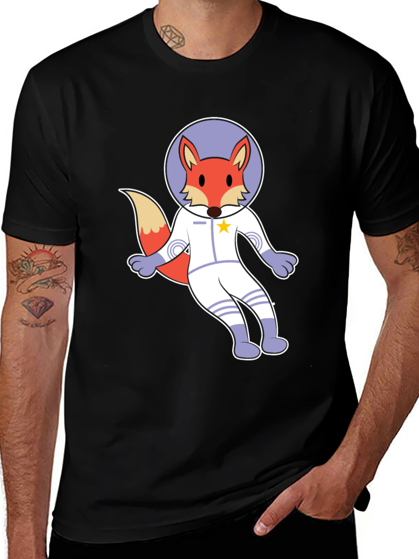 Variant 20 of Astronaut Fox T-Shirt - Cute Space Explorer Tee