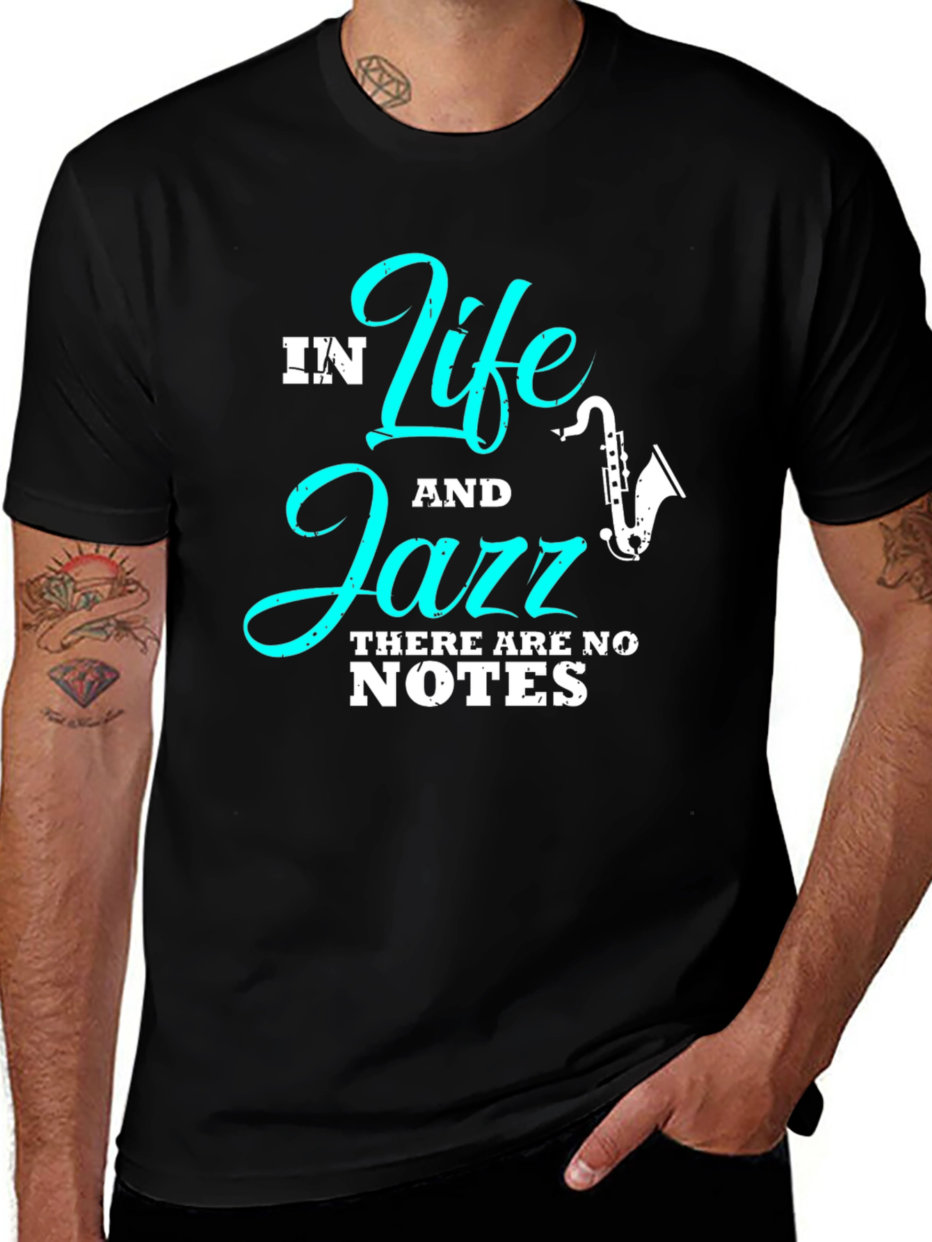 Variant 18 of Life and Jazz Graphic Tee - Black
