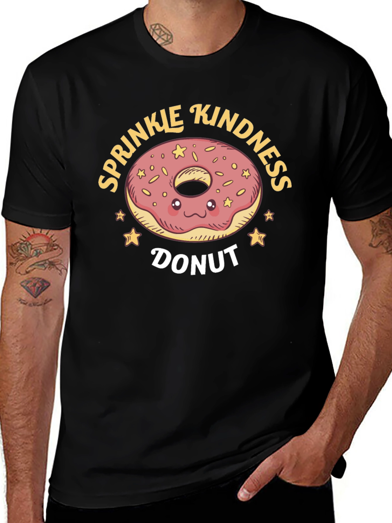 Variant 28 of Sprinkle Kindness Donut Graphic T-Shirt