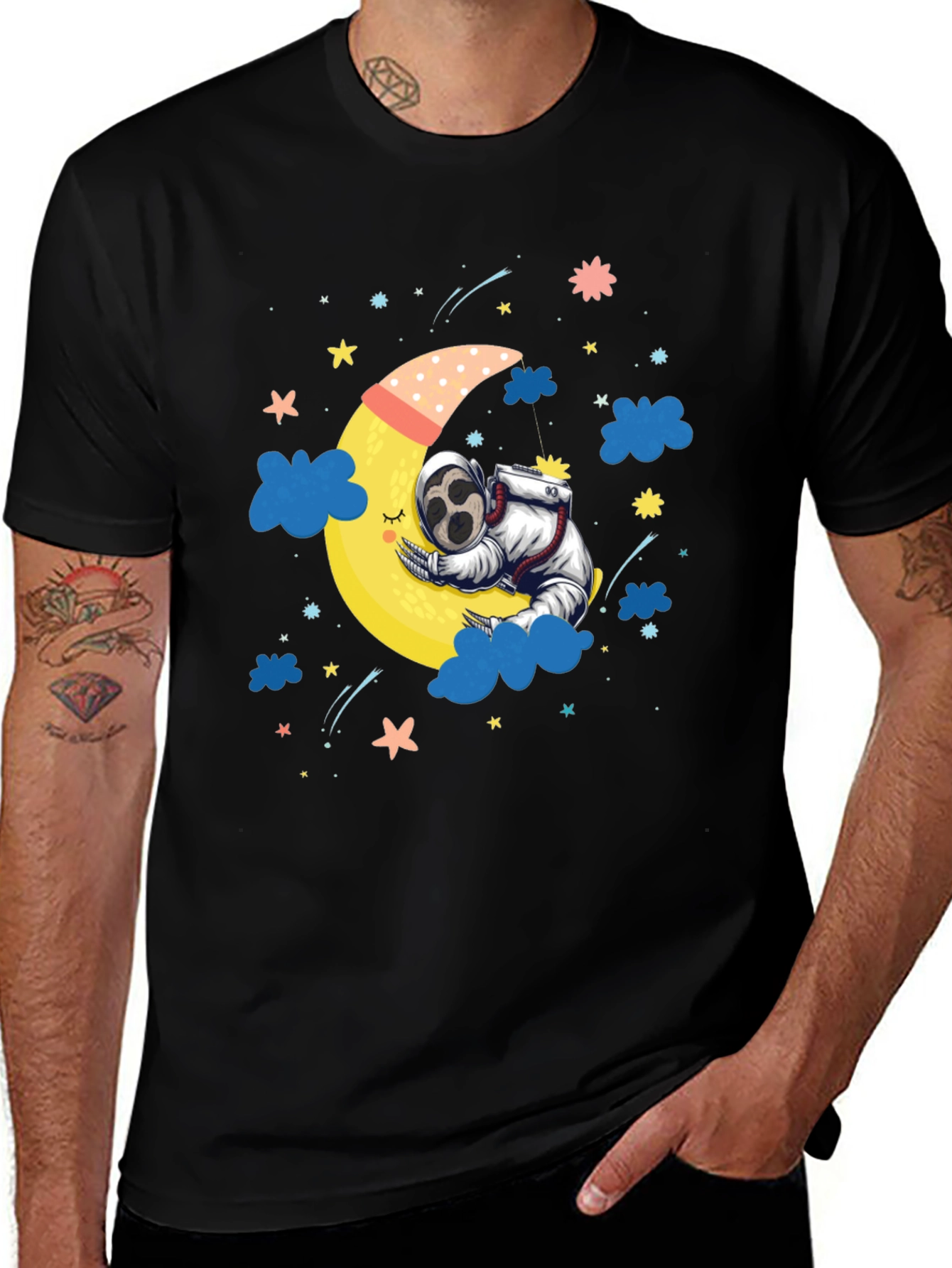 Variant 24 of Astronaut on Moon Graphic Tee